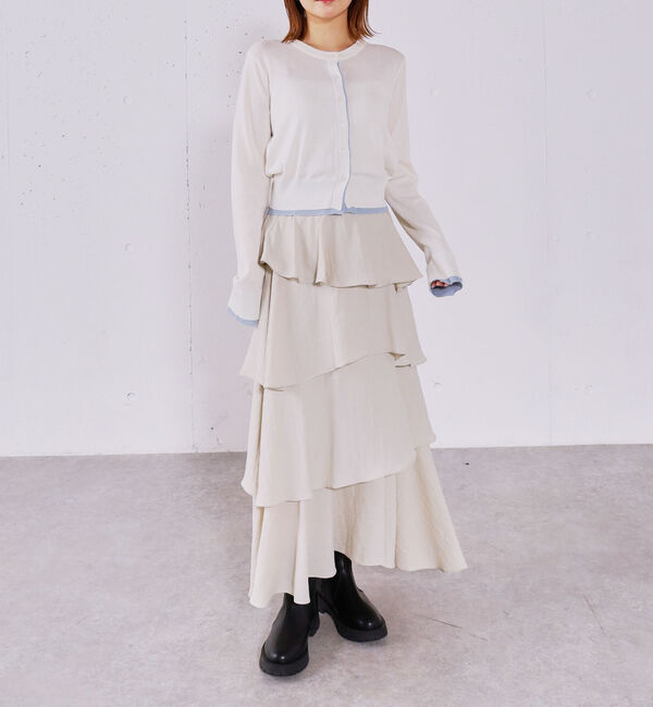 archives「【ＯＮかわ】配色レイヤードニットカーディガン」|カーディガン|