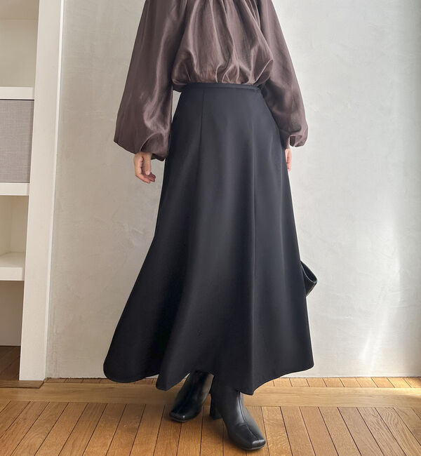 Doux archives「ロングフレアスカート」|スカート|BLACK