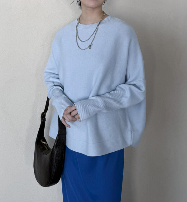 Doux archives「ロングリブドルマンプルオーバー」|ニット・セーター|