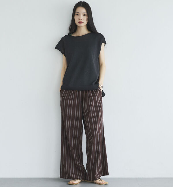 Doux archives「ペーパーライクフレンチスリーブニット」|ニット・セーター|