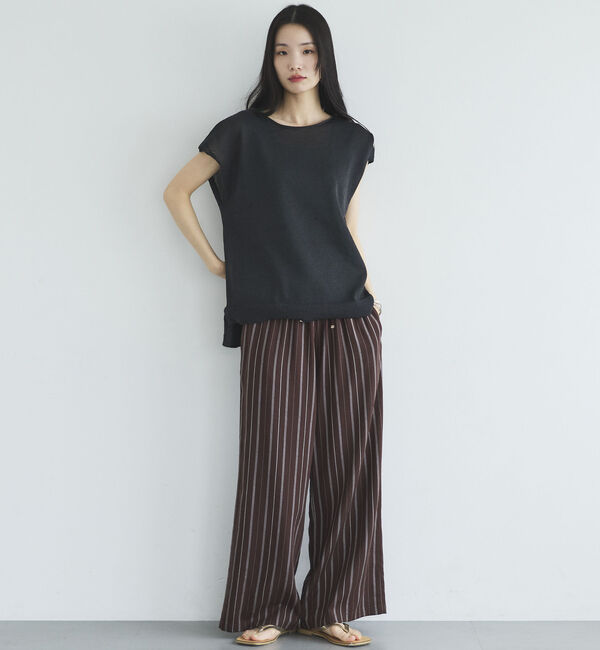 Doux archives「ペーパーライクフレンチスリーブニット」|ニット・セーター|