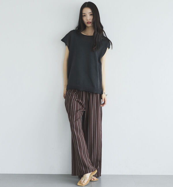 Doux archives「ペーパーライクフレンチスリーブニット」|ニット・セーター|