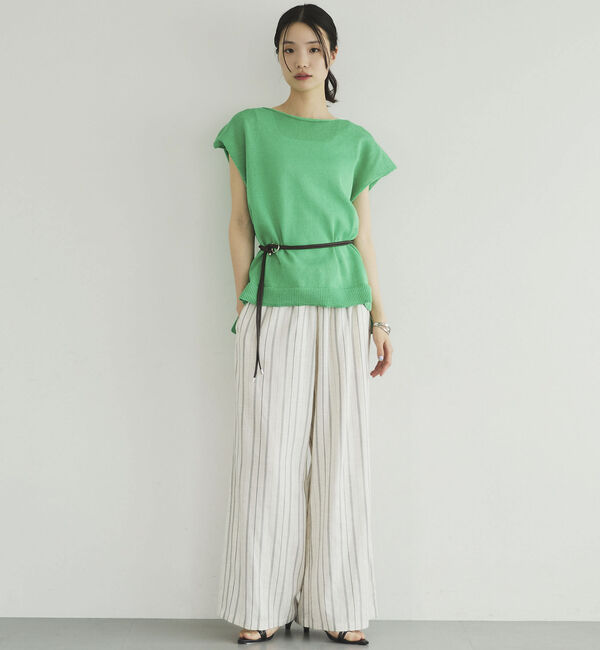 Doux archives「ペーパーライクフレンチスリーブニット」|ニット・セーター|