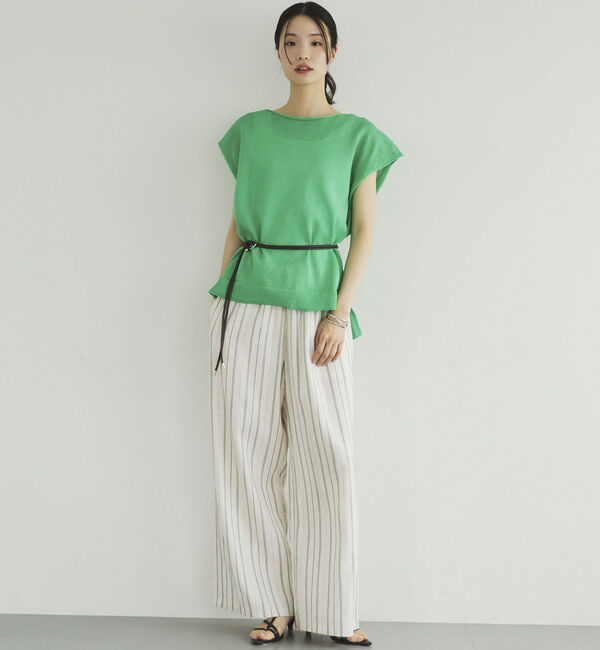 Doux archives「ペーパーライクフレンチスリーブニット」|ニット・セーター|