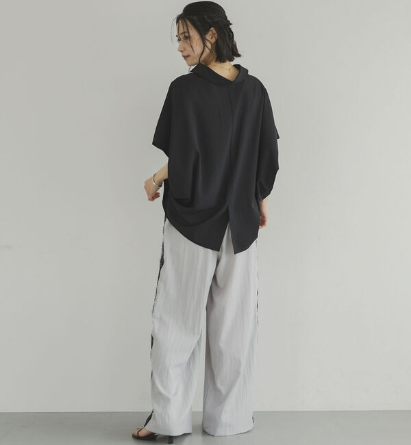 Doux archives「とろみジョーゼットドルマンシャツ」|シャツ・ブラウス|