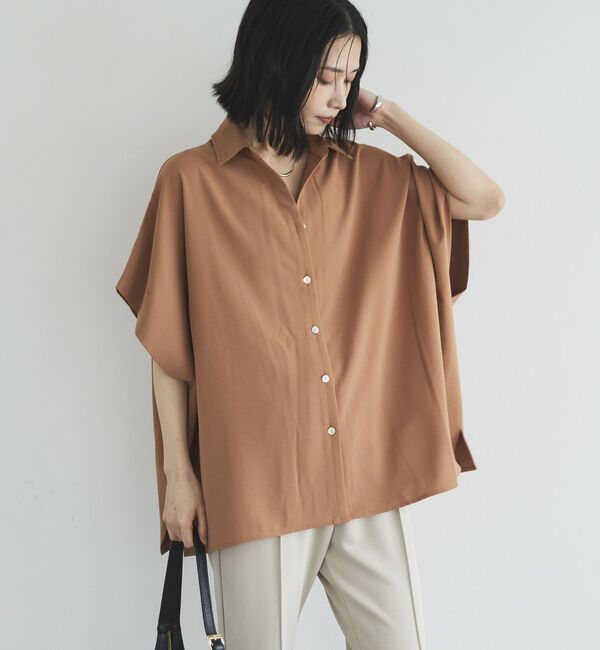 Doux archives「とろみジョーゼットドルマンシャツ」|シャツ・ブラウス|CAMEL