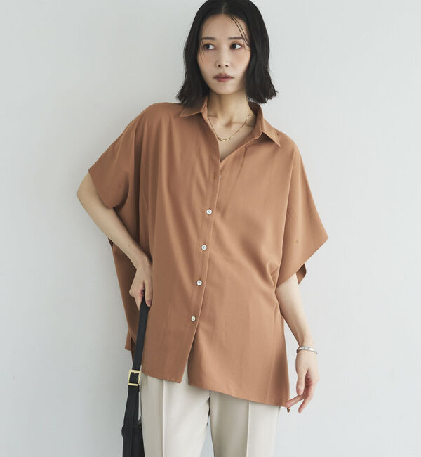 Doux archives「とろみジョーゼットドルマンシャツ」|シャツ・ブラウス|