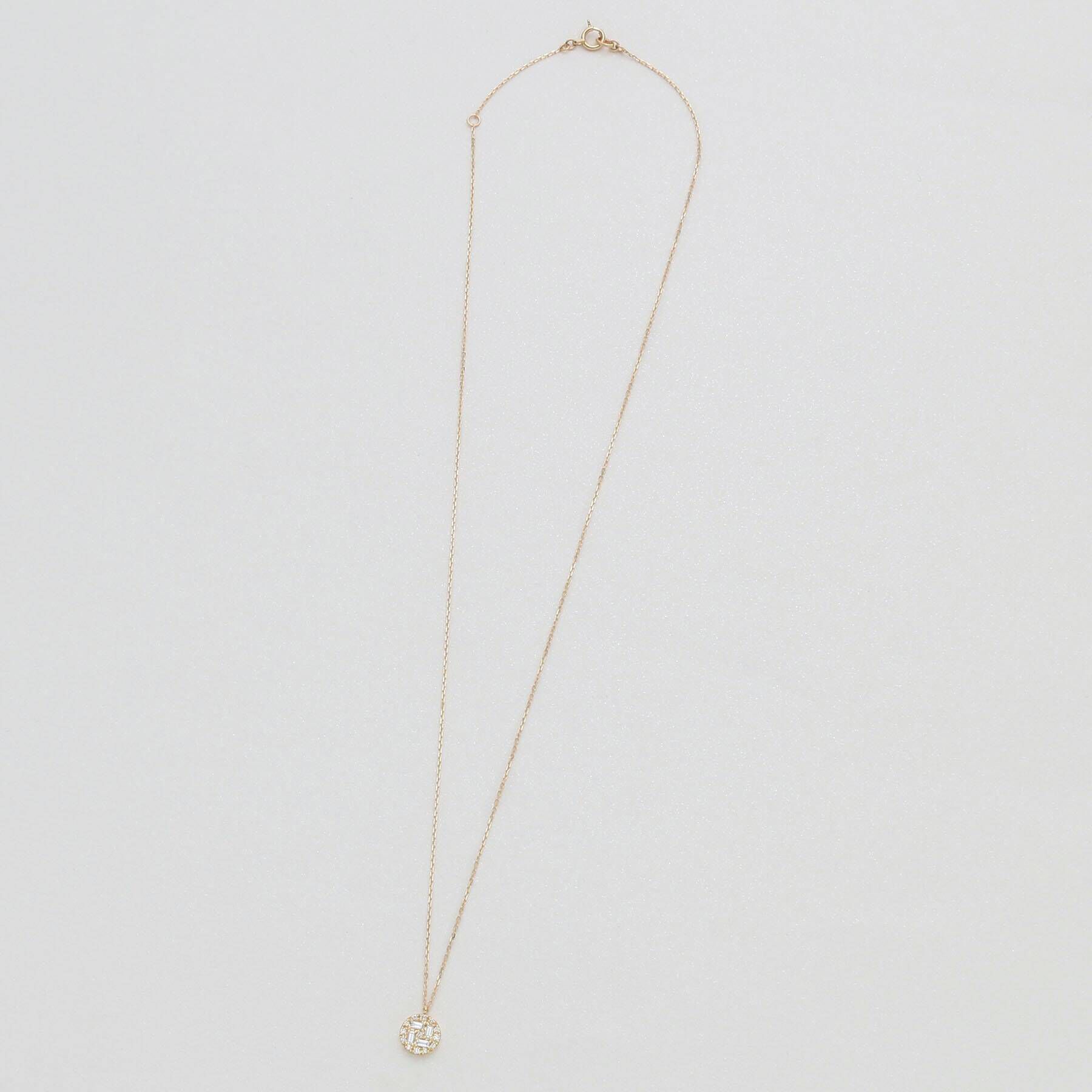 COCOSHNIK「K18ダイヤモンド コンビネーションパヴェ ラウンドネックレス」|ネックレス|