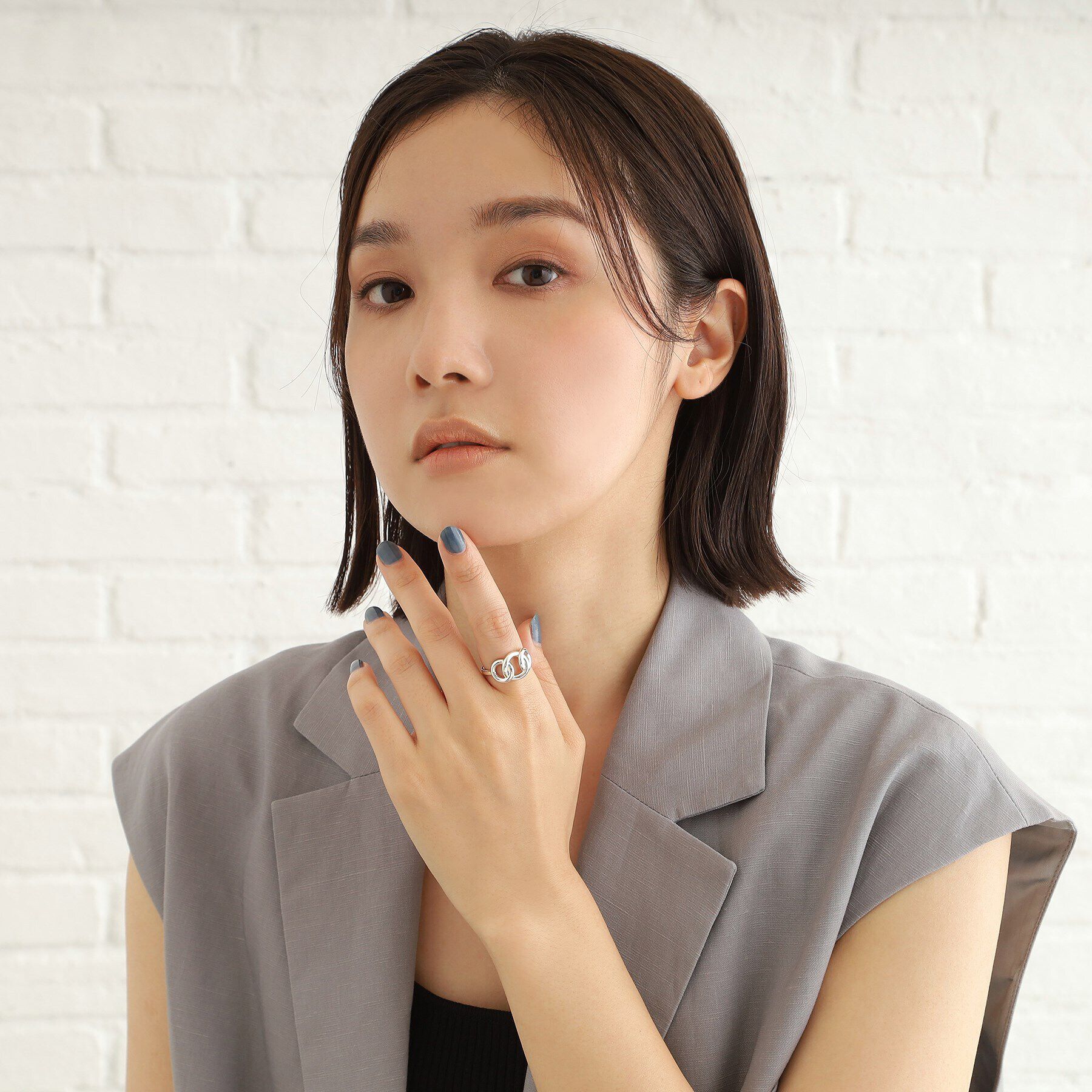 COCOSHNIK ONKITSCH「シルバー ラインリング トリプルサークル」|リング|