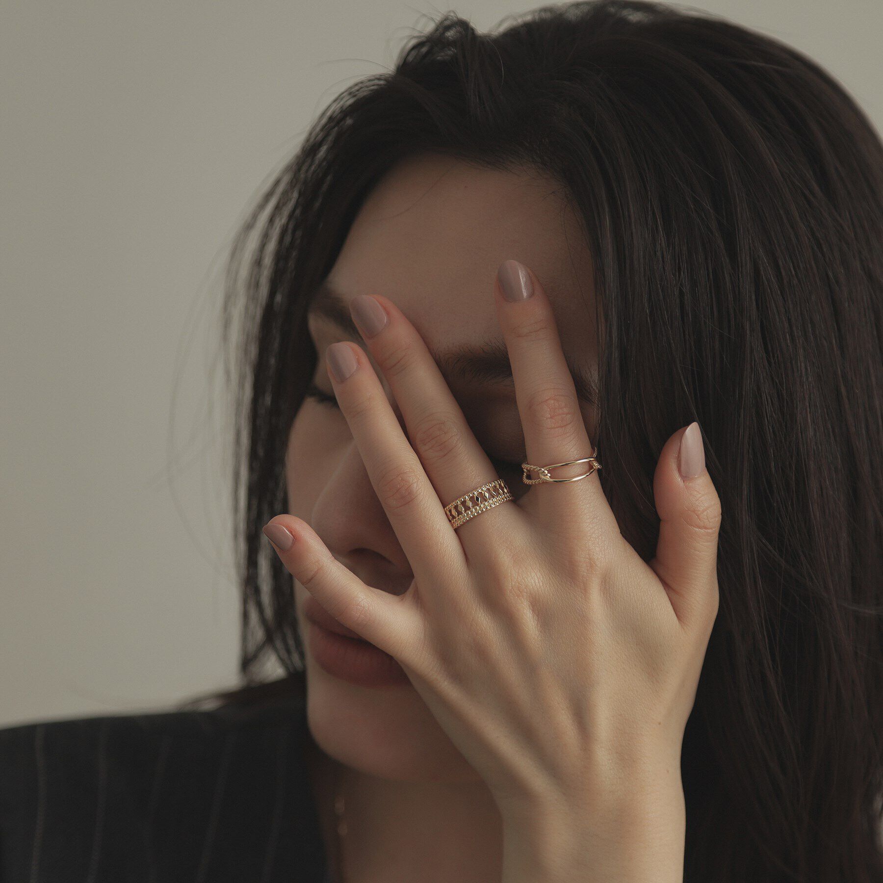 COCOSHNIK「K10ダイヤモンド ロープPCチェーン リング大（16号）」|リング|