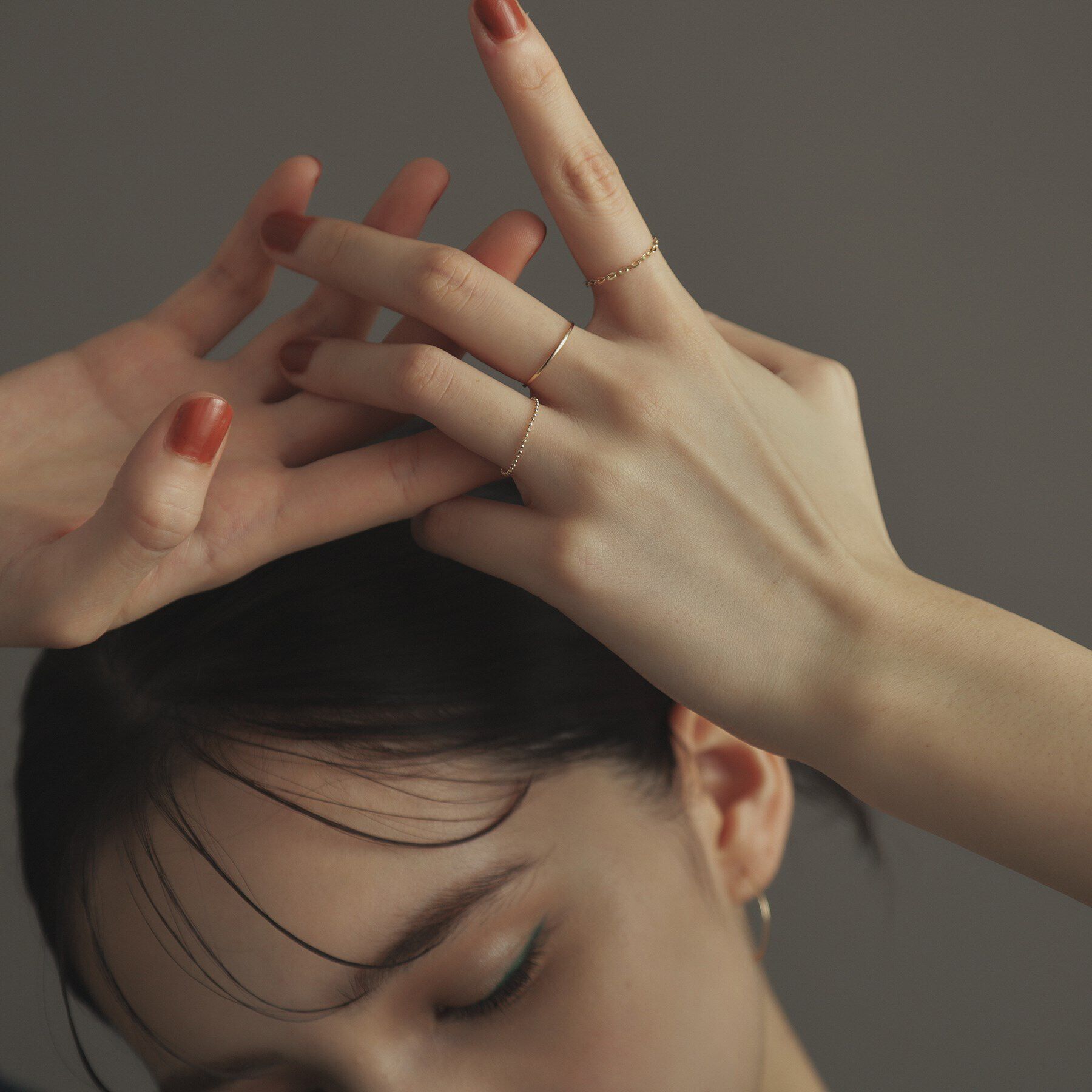 COCOSHNIK ONKITSCH「K10スキニーリング カットボール」|リング|