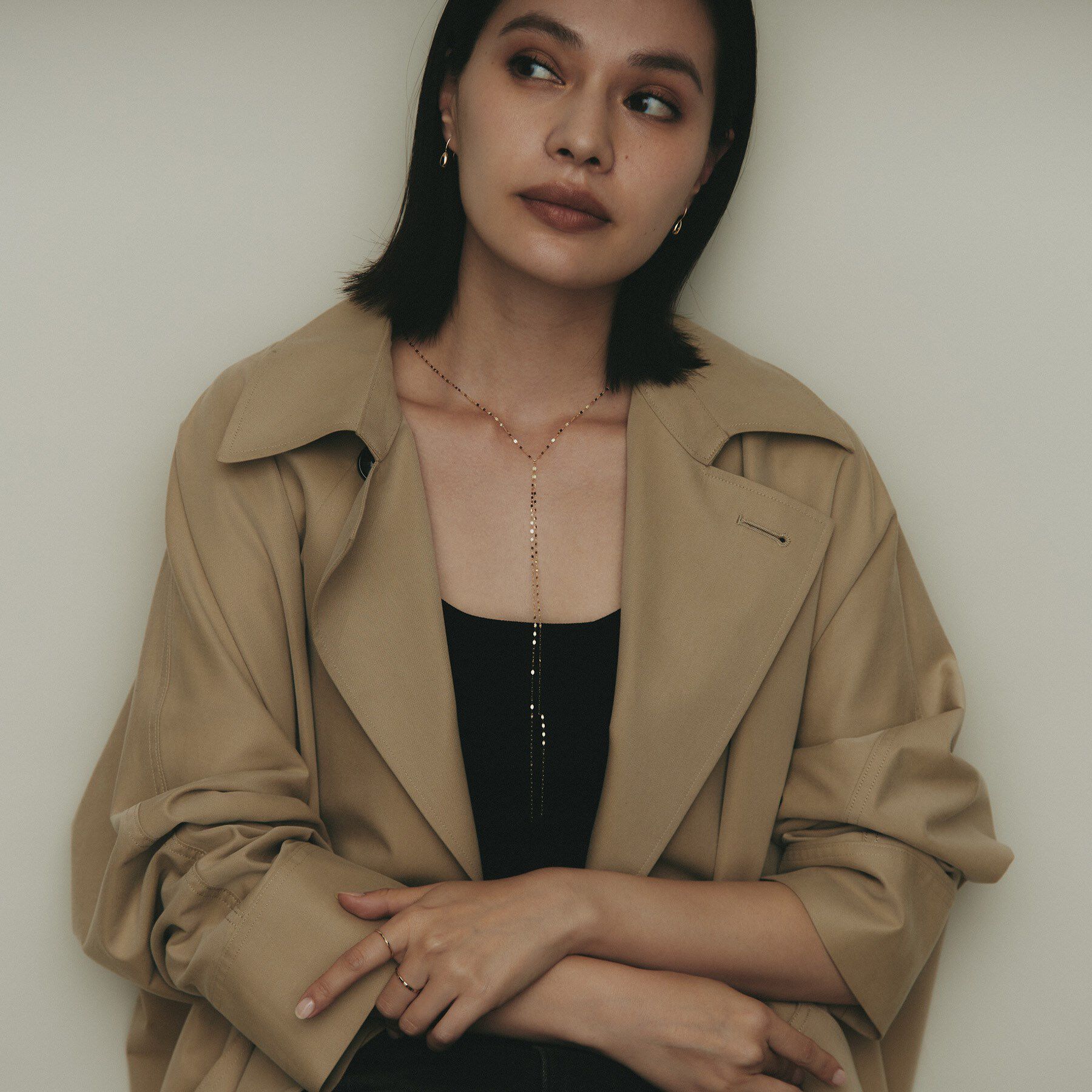 COCOSHNIK「K10中空エッグシェイプ フックピアス」|ピアス|