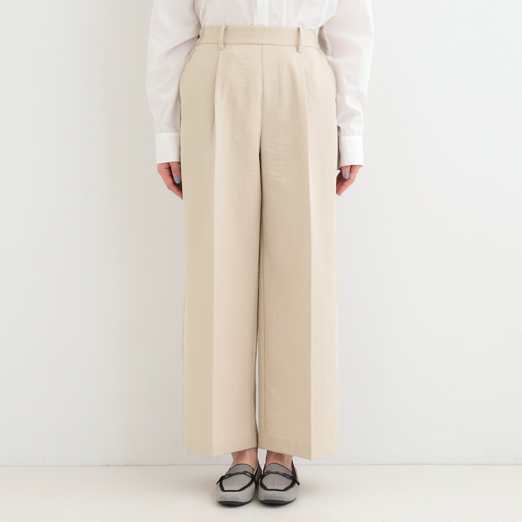 SHOO･LA･RUE「【洗濯機可/セットアップ可/SS-LL/UV】オンにもオフにも きれいに見えワイドパンツ」|その他|