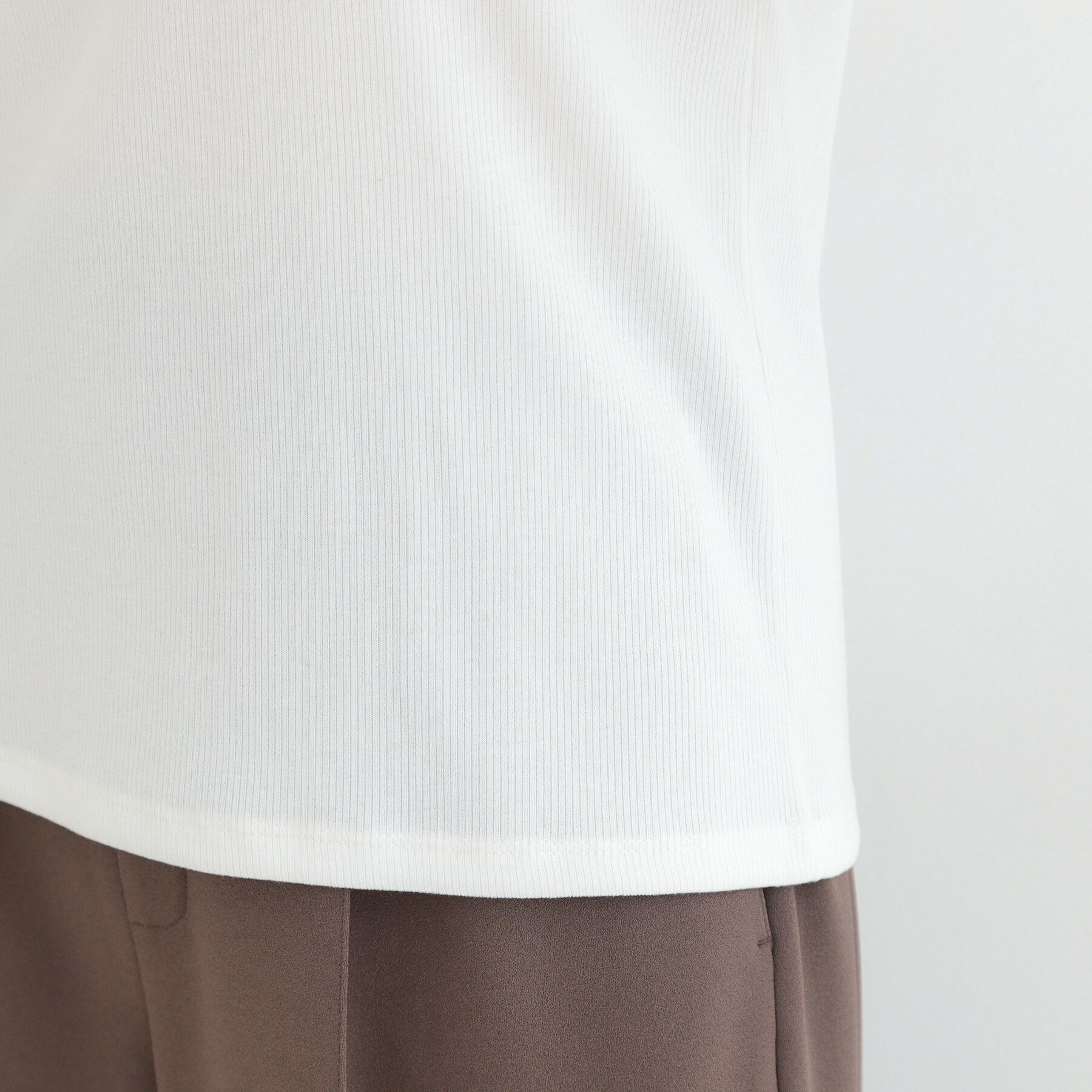 SHOO･LA･RUE「【2点セット】チェック柄フリルキャミビスチェ&times;テレコロンT」|Tシャツ・カットソー|