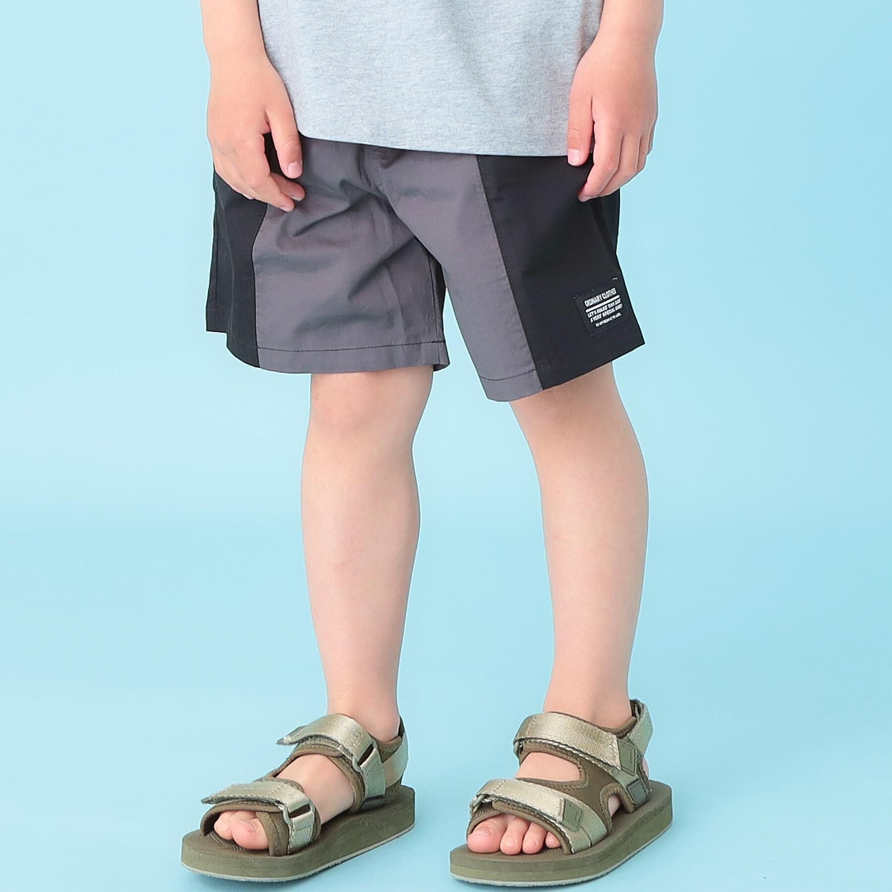 SHOO･LA･RUE「【100-150cm】バイカラーショートパンツ」|キュロット|