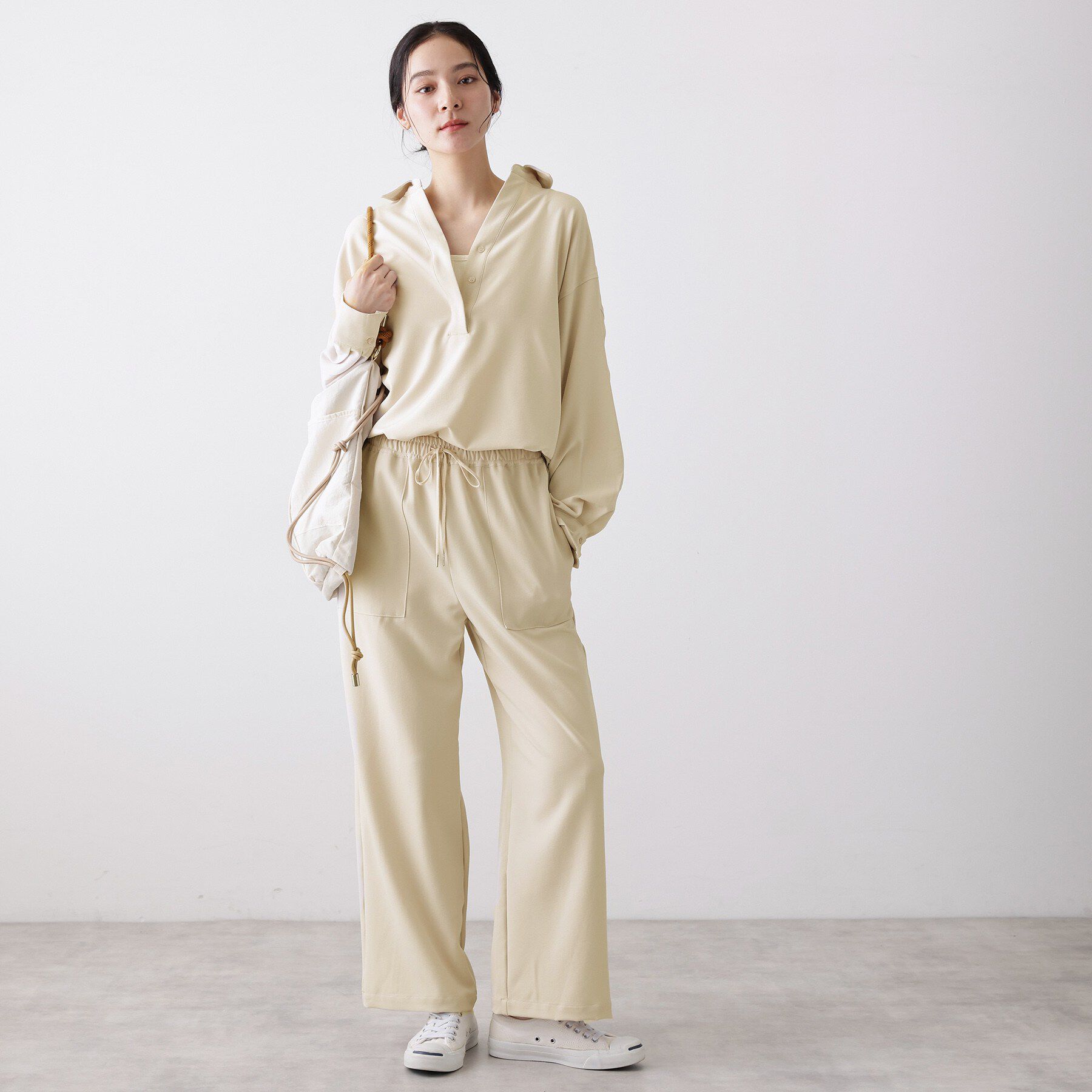 Dessin「【2点セット・洗える】メランジツイルセットアップ」|スーツ|