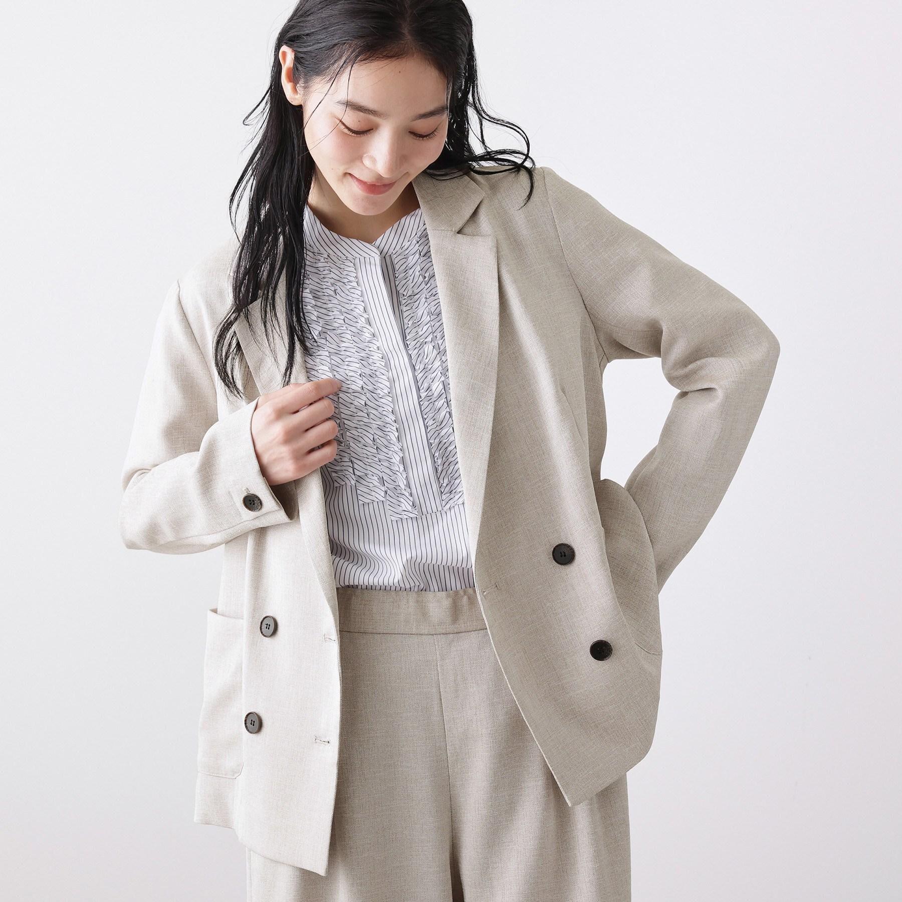 Dessin「【着映え/洗える】フロントフリルブラウス」|シャツ・ブラウス|