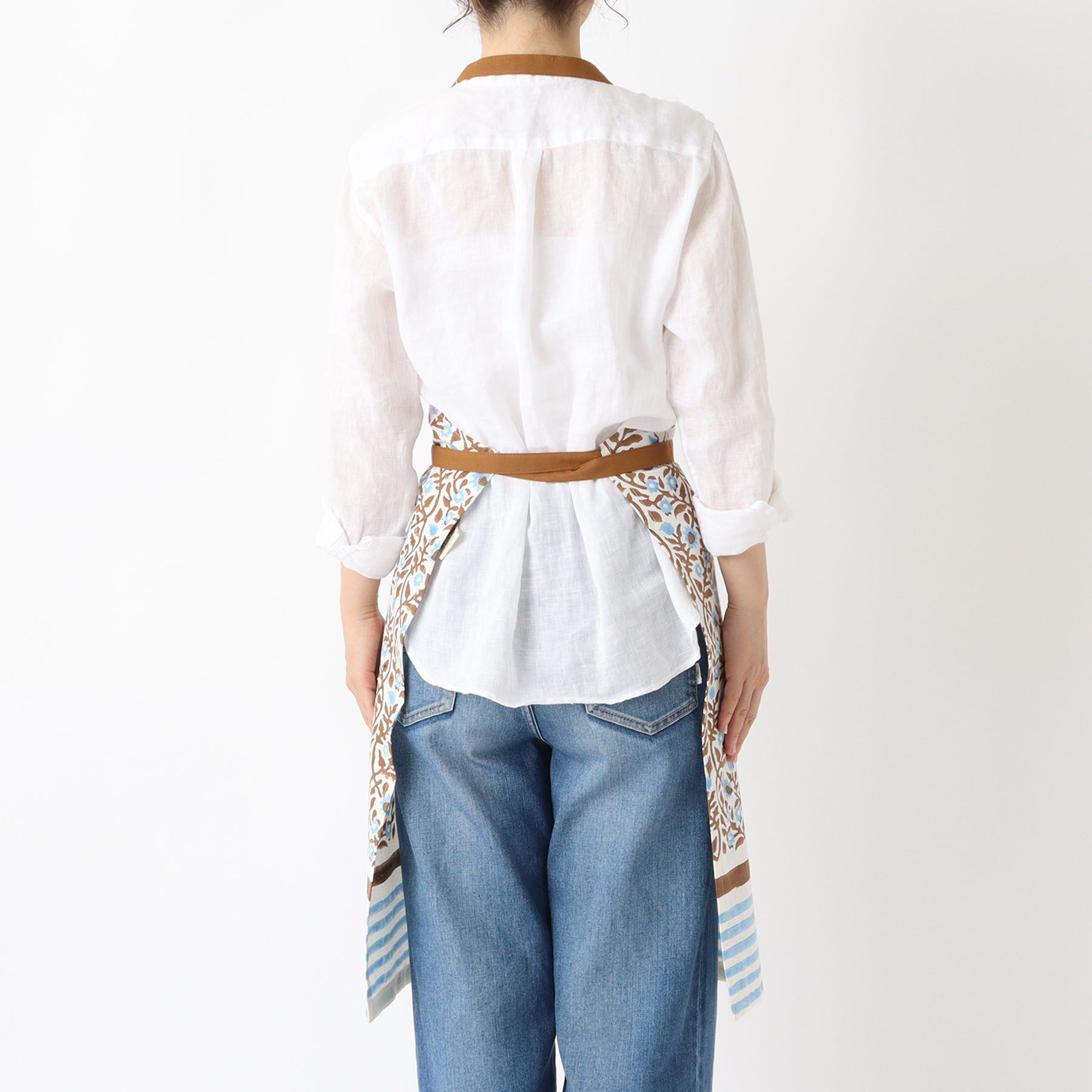 212 KITCHEN STORE「ブロックプリント フルエプロン BL ＜212Kオリジナル＞」|食器・キッチングッズ|