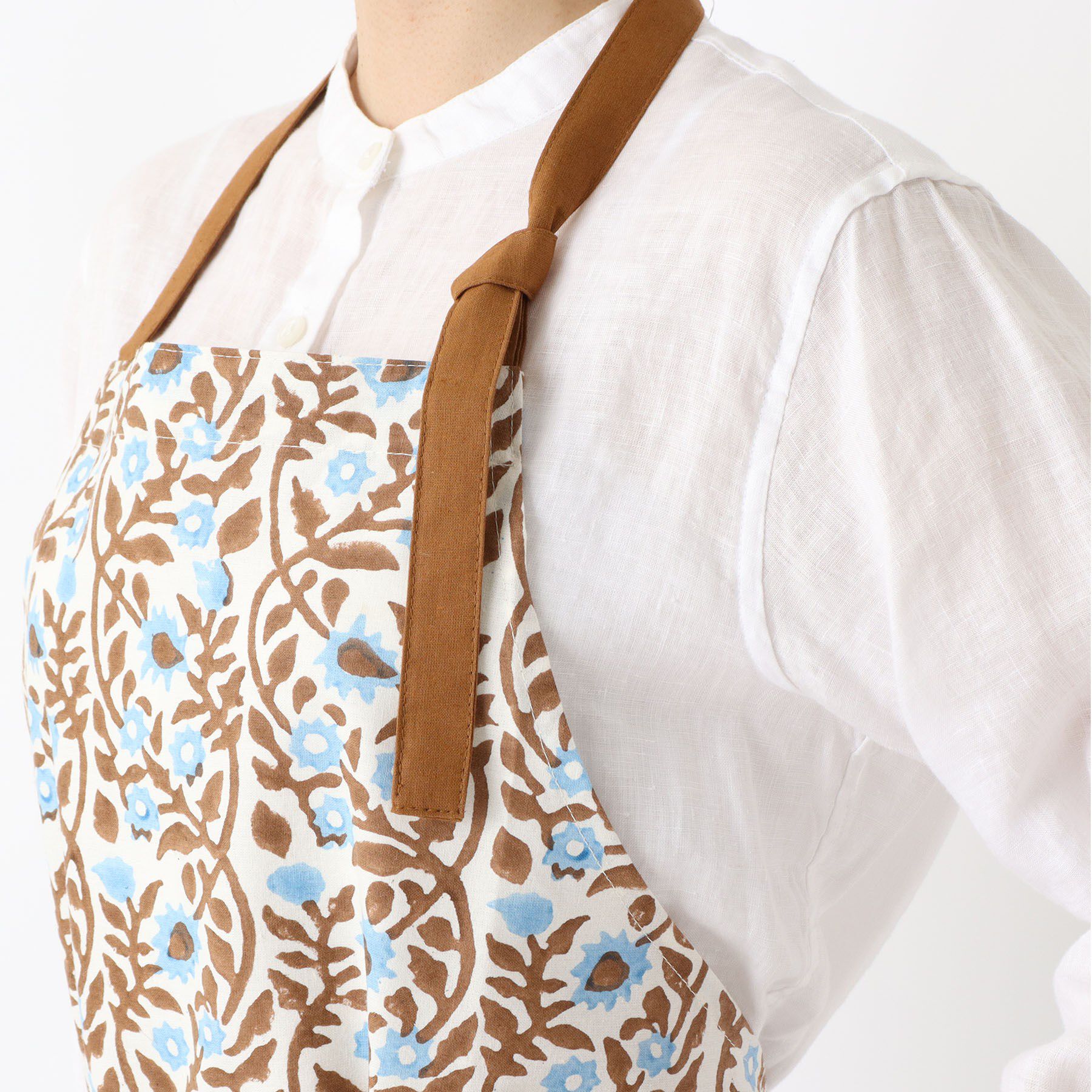 212 KITCHEN STORE「ブロックプリント フルエプロン BL ＜212Kオリジナル＞」|食器・キッチングッズ|