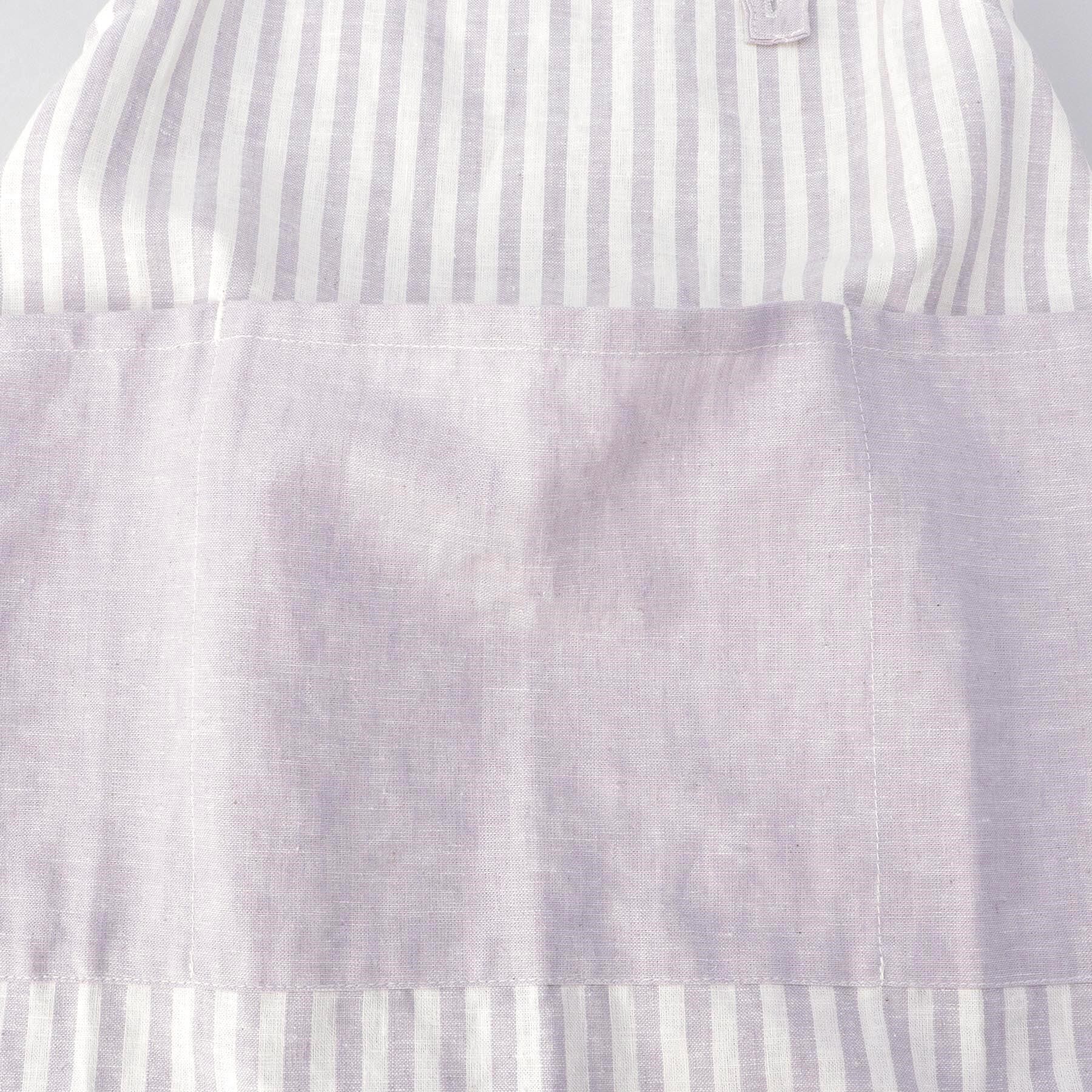 212 KITCHEN STORE「ブロックストライプ リネンコットン キッズエプロン・三角巾セット LPU ＜212Kオリジナル ＞」|食器・キッチングッズ|