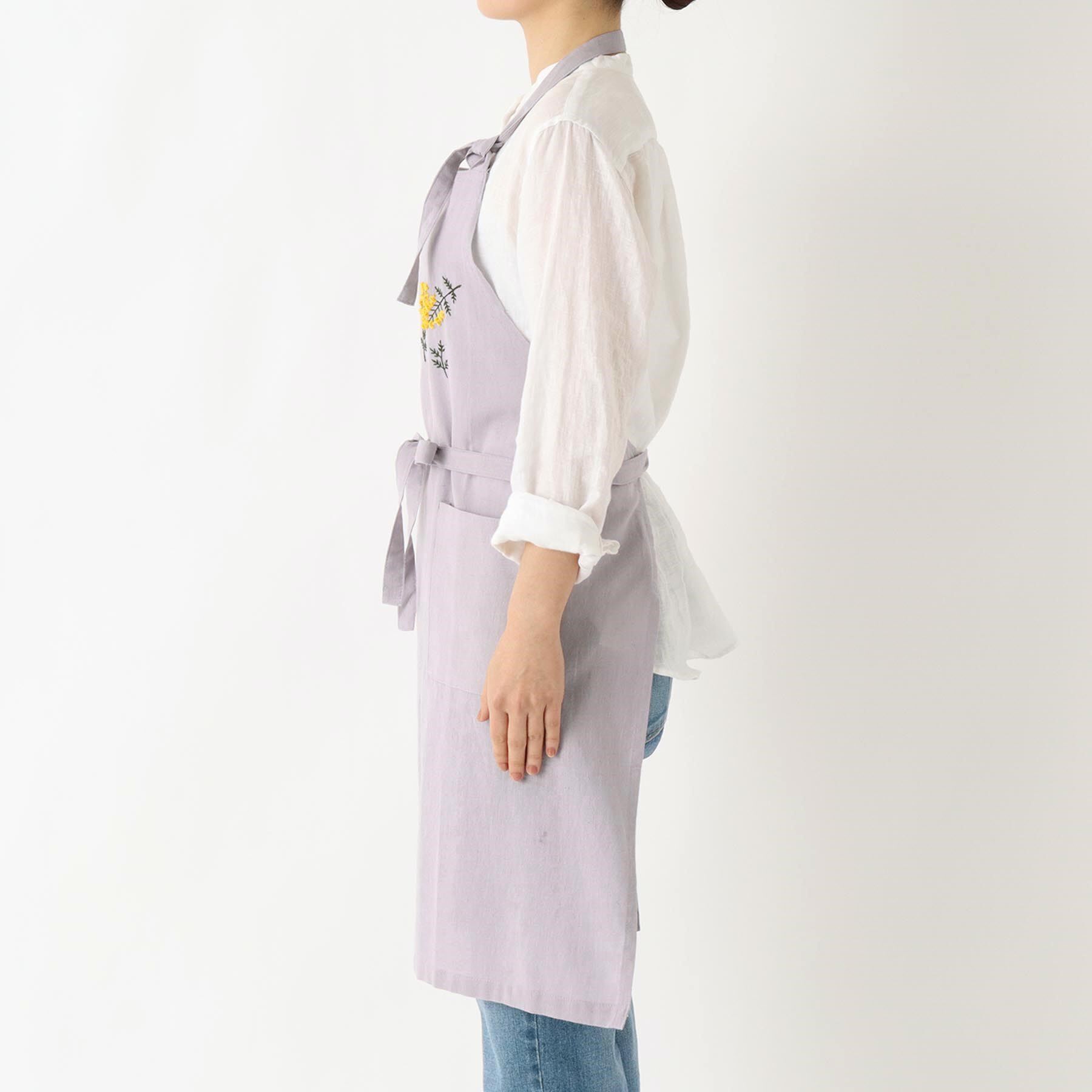 212 KITCHEN STORE「刺繍フラワー ミモザ フルエプロン LPU ＜212Kオリジナル ＞」|食器・キッチングッズ|