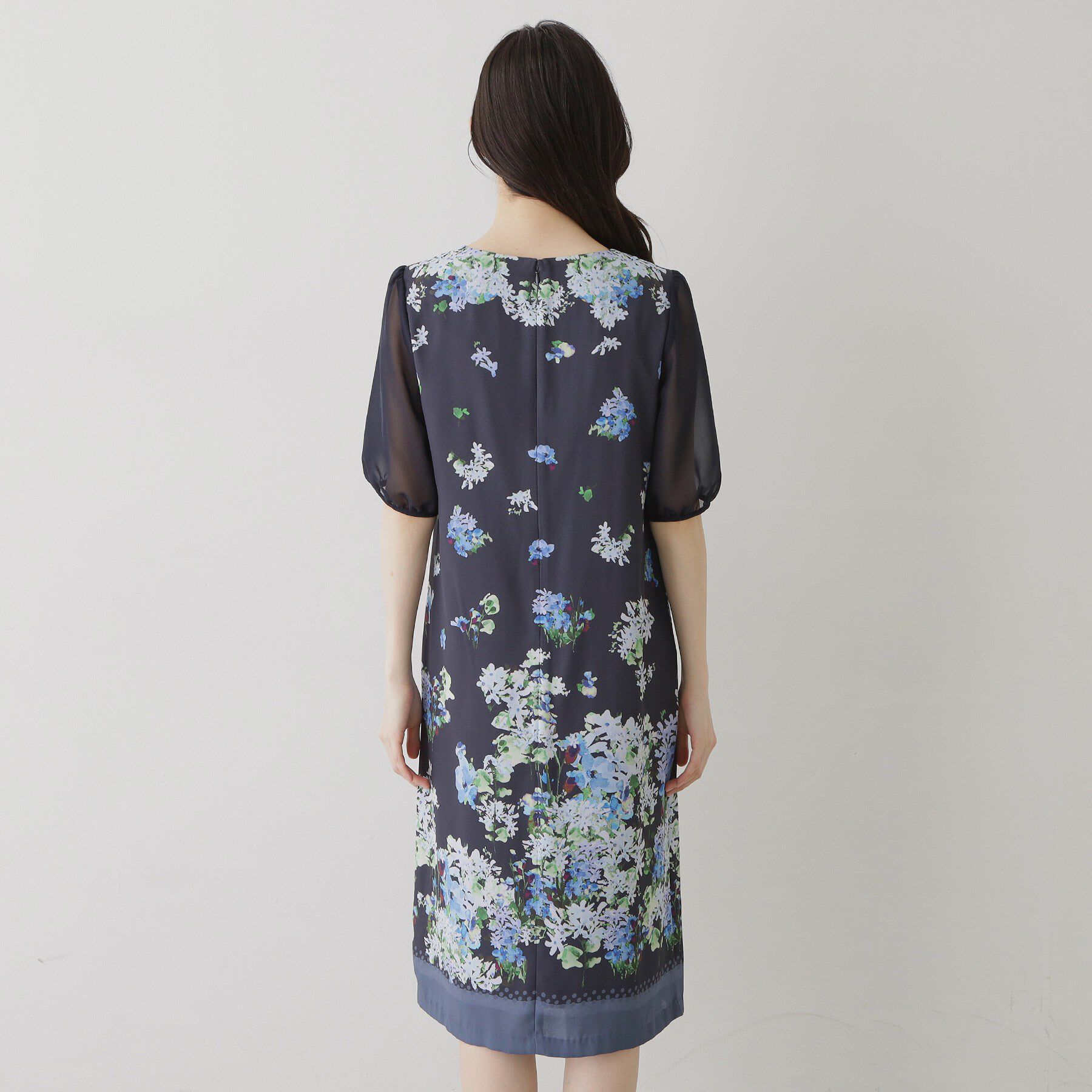 SunaUna「【co creation and yours／SS～L】多色花柄プリント五分袖ワンピース」|ワンピース|