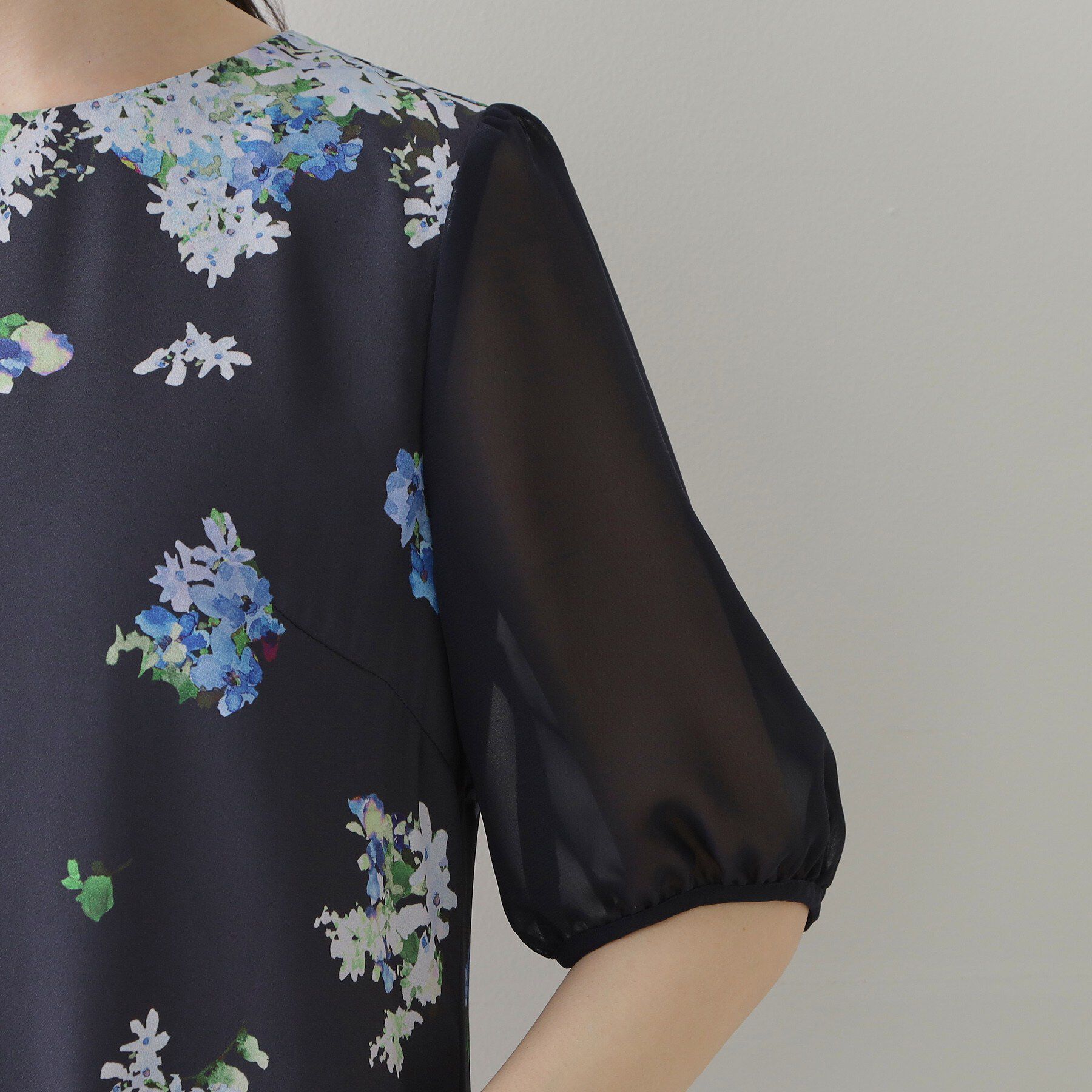 SunaUna「【co creation and yours／SS～L】多色花柄プリント五分袖ワンピース」|ワンピース|