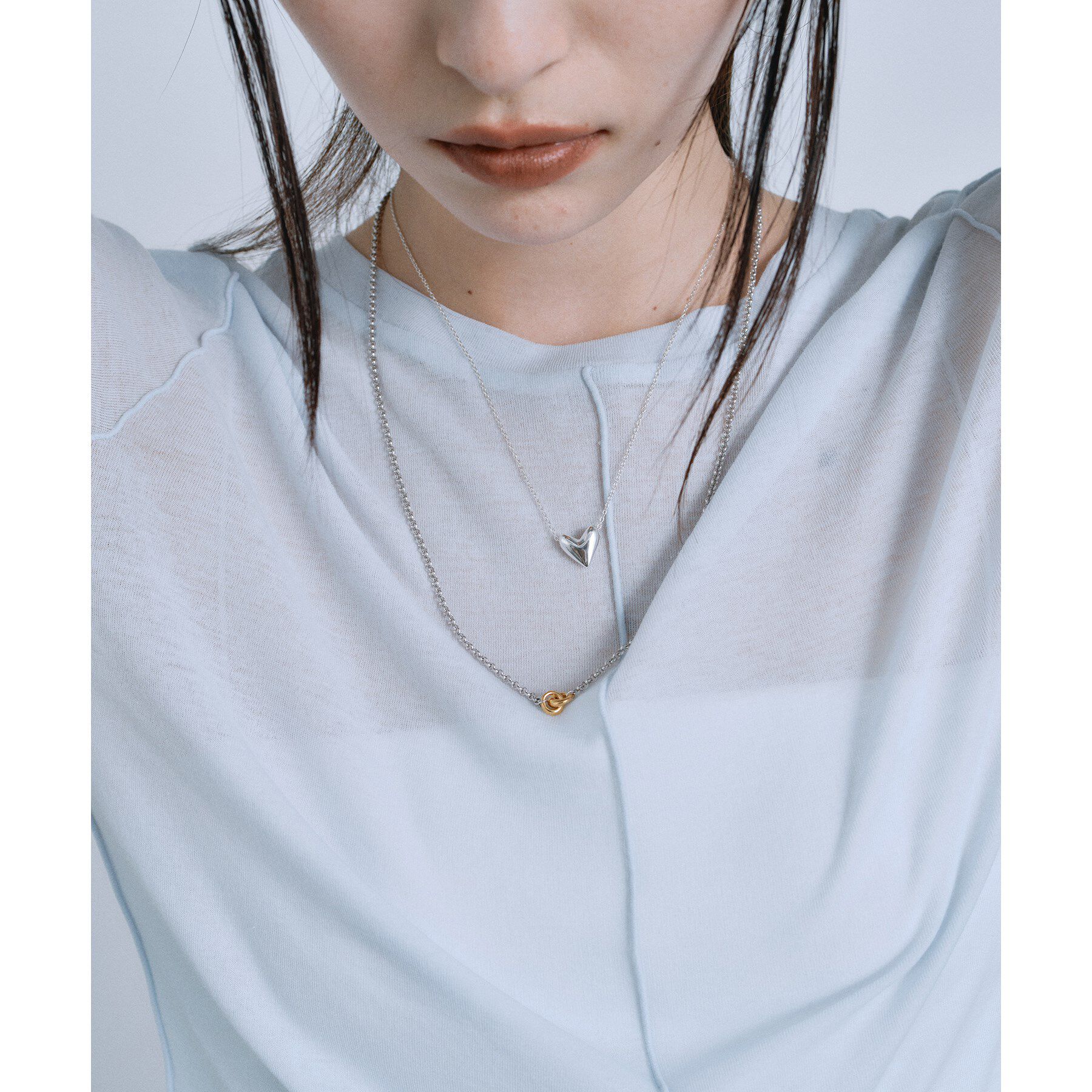 CODE A「Otiumberg．｜long mix ed metal link up chain」|ネックレス|