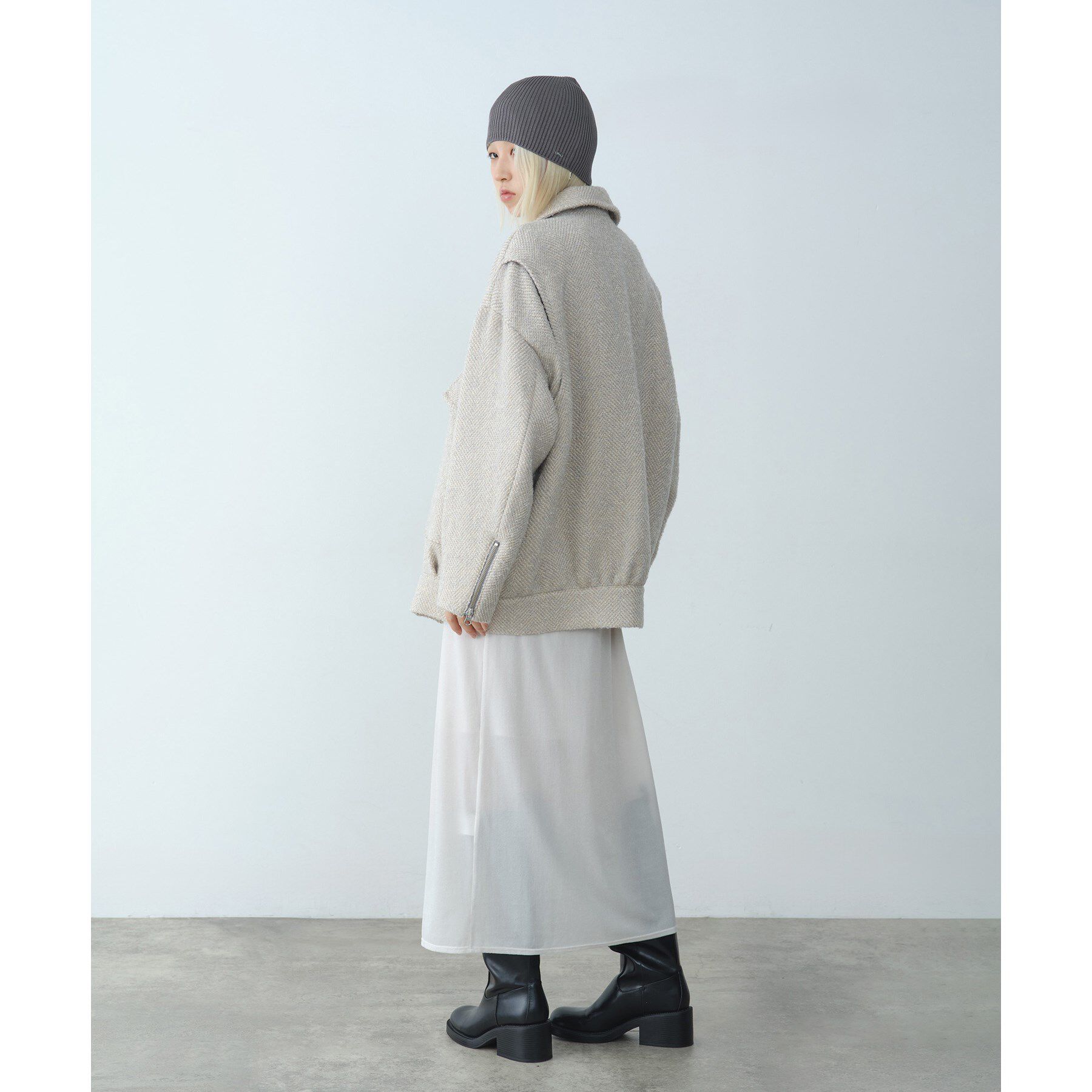 CODE A「oversized tweed blouson」|ダウン|