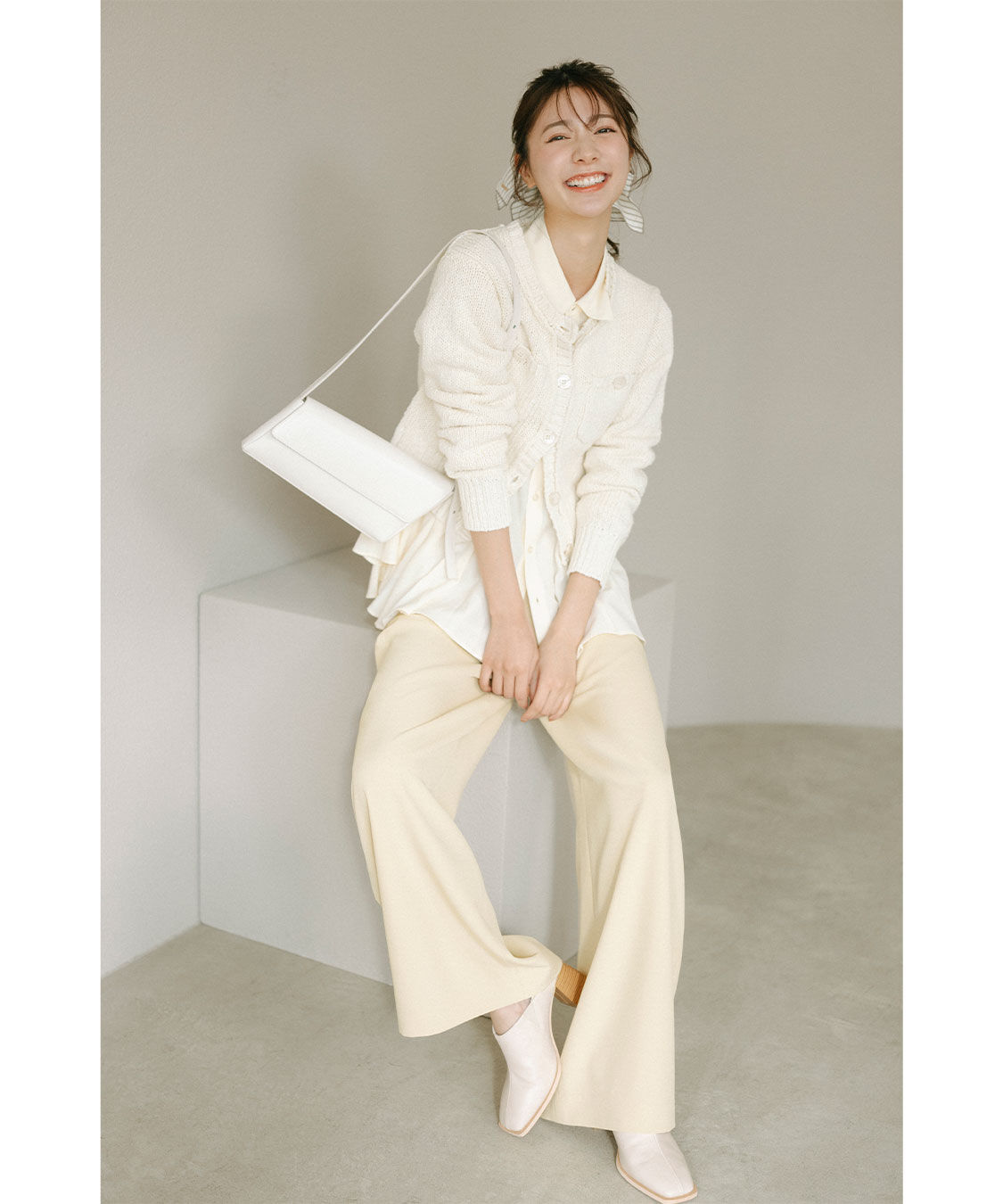 COCO DEAL「ベルトディテールアシメワイドパンツ」|スラックス|