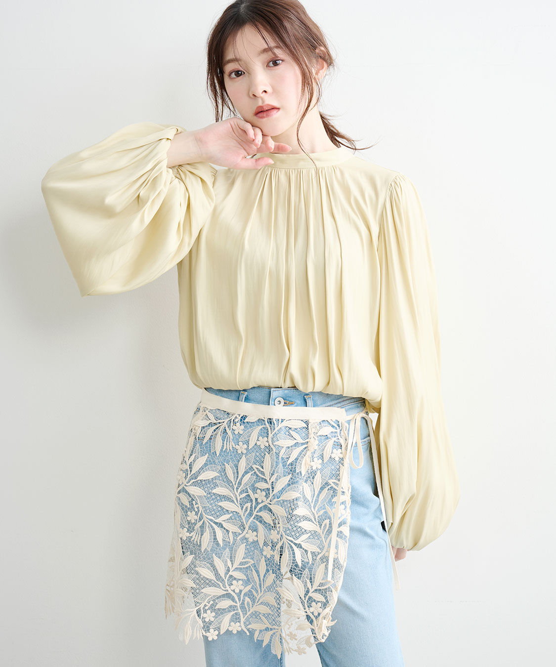 COCO DEAL「レースラップエプロン」|スカート|