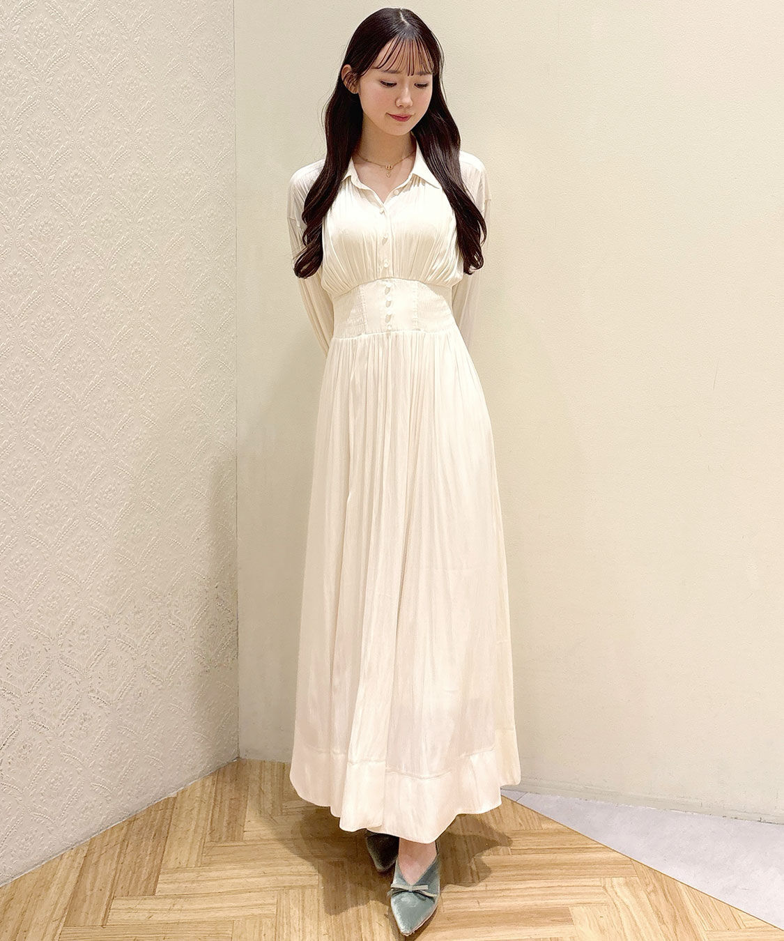 COCO DEAL「ウエストシャーリングシャツワンピース」|ワンピース|