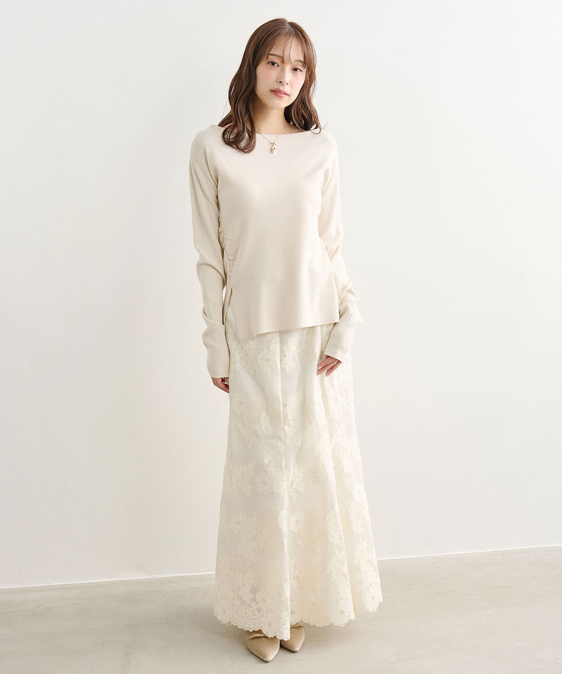 COCO DEAL「フラワー刺繍マーメイドスカート」|スカート|