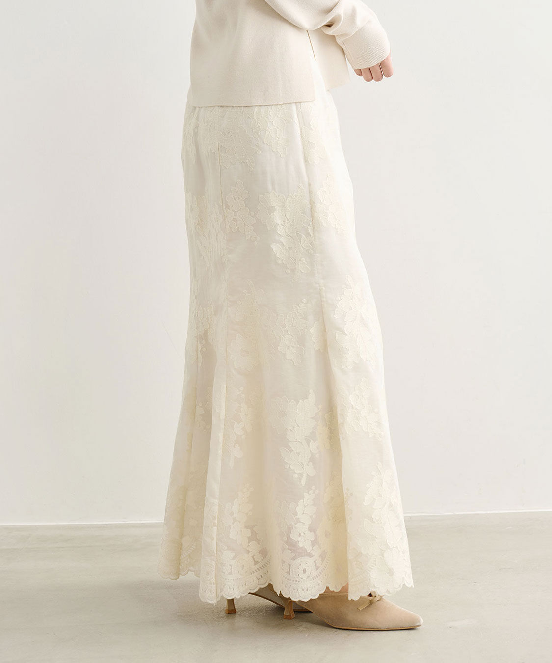 COCO DEAL「フラワー刺繍マーメイドスカート」|スカート|