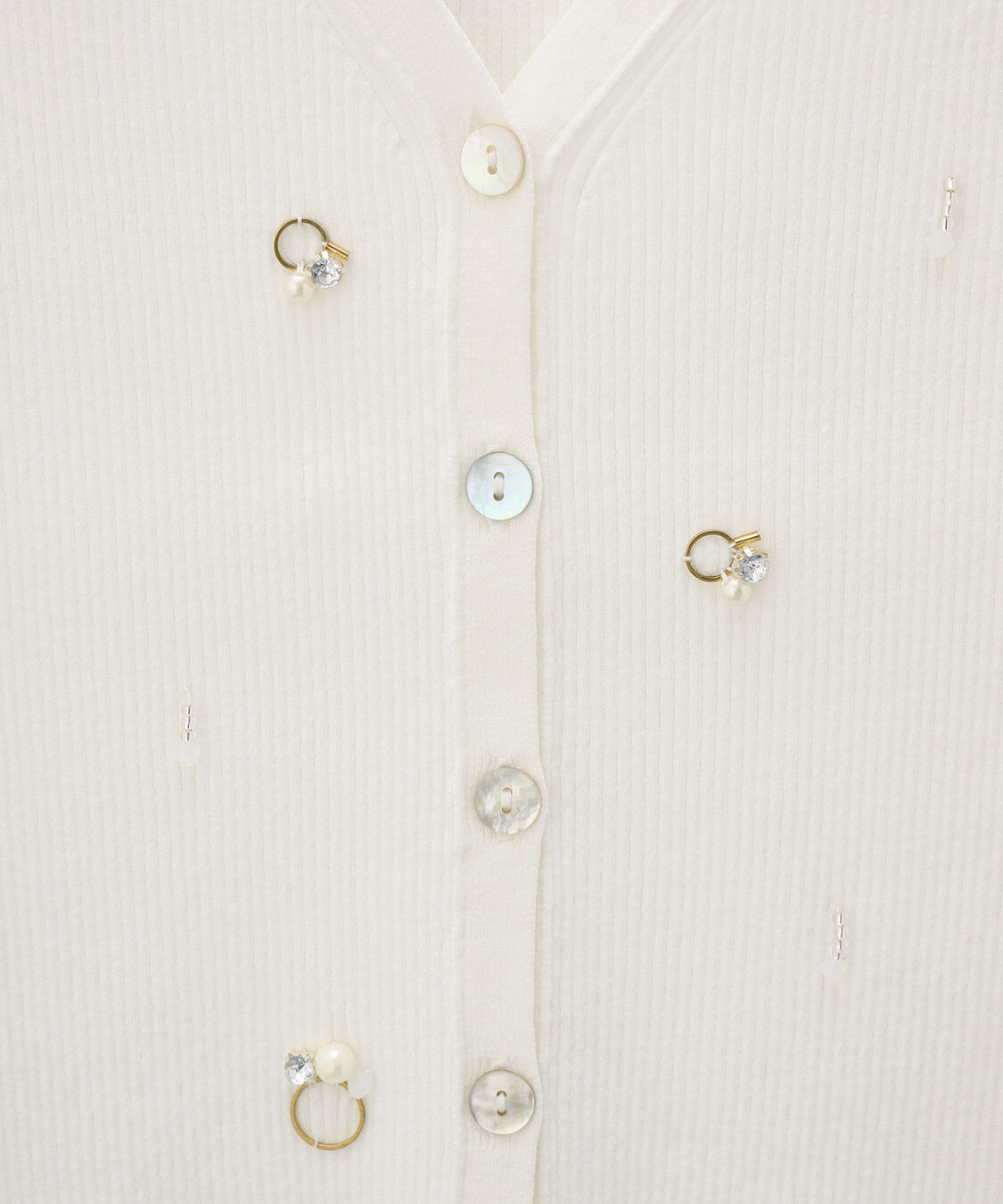 COCO DEAL「Vネックビジューニットカーディガン」|ニット・セーター|