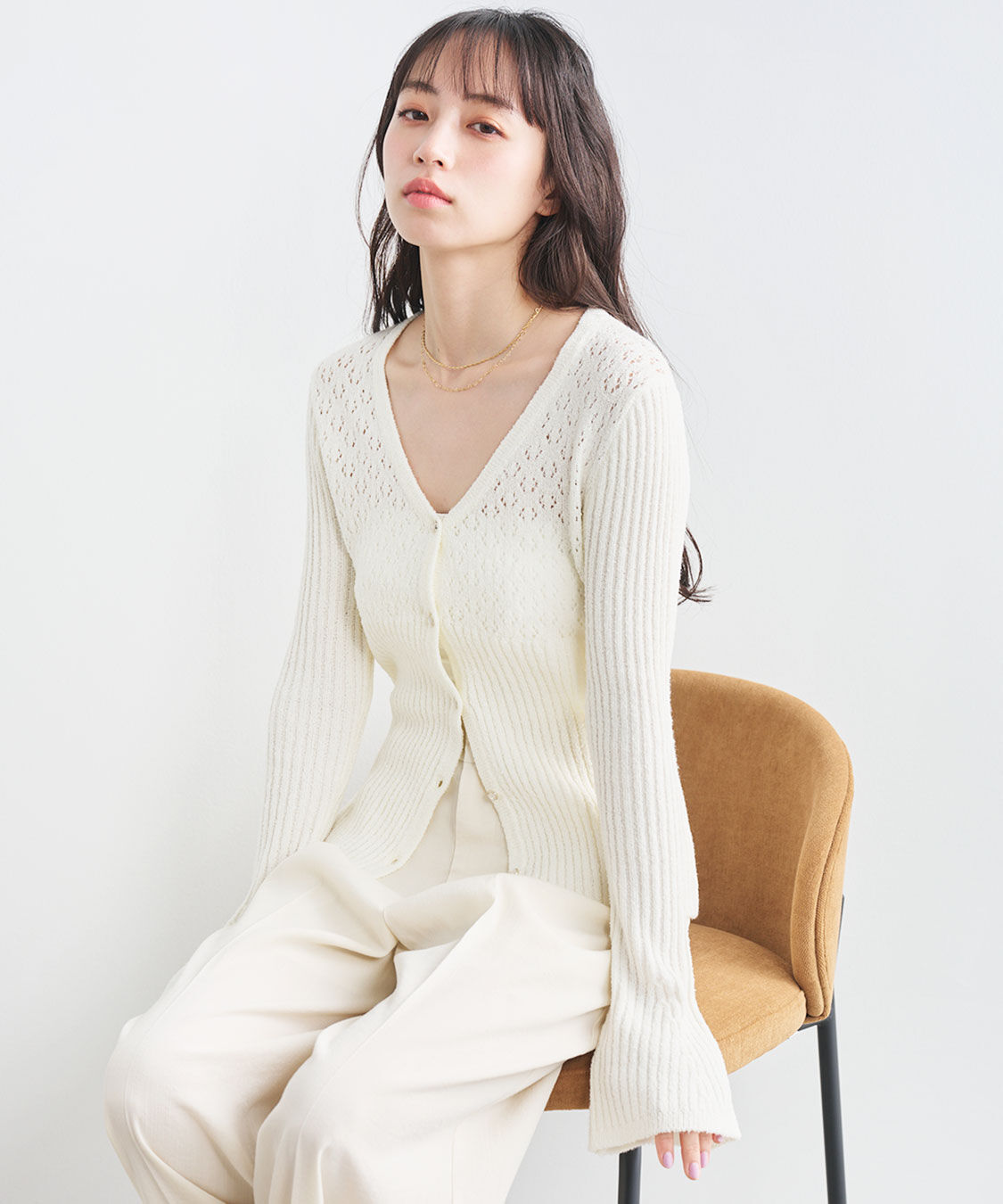 COCO DEAL「リネンライクバックフラップワイドパンツ」|スラックス|