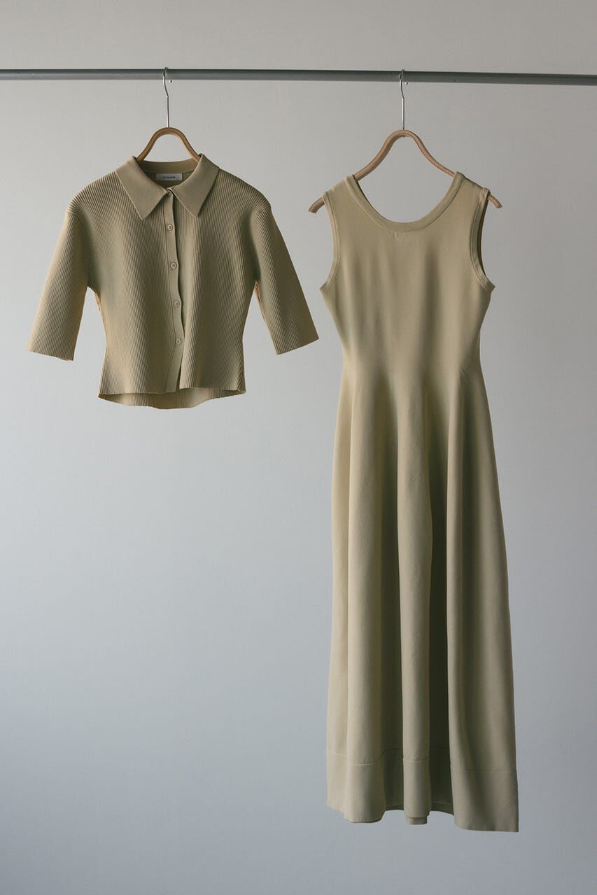 STYLEMIXER「2ピースハーフスリーブポロニットワンピース」|ワンピース|