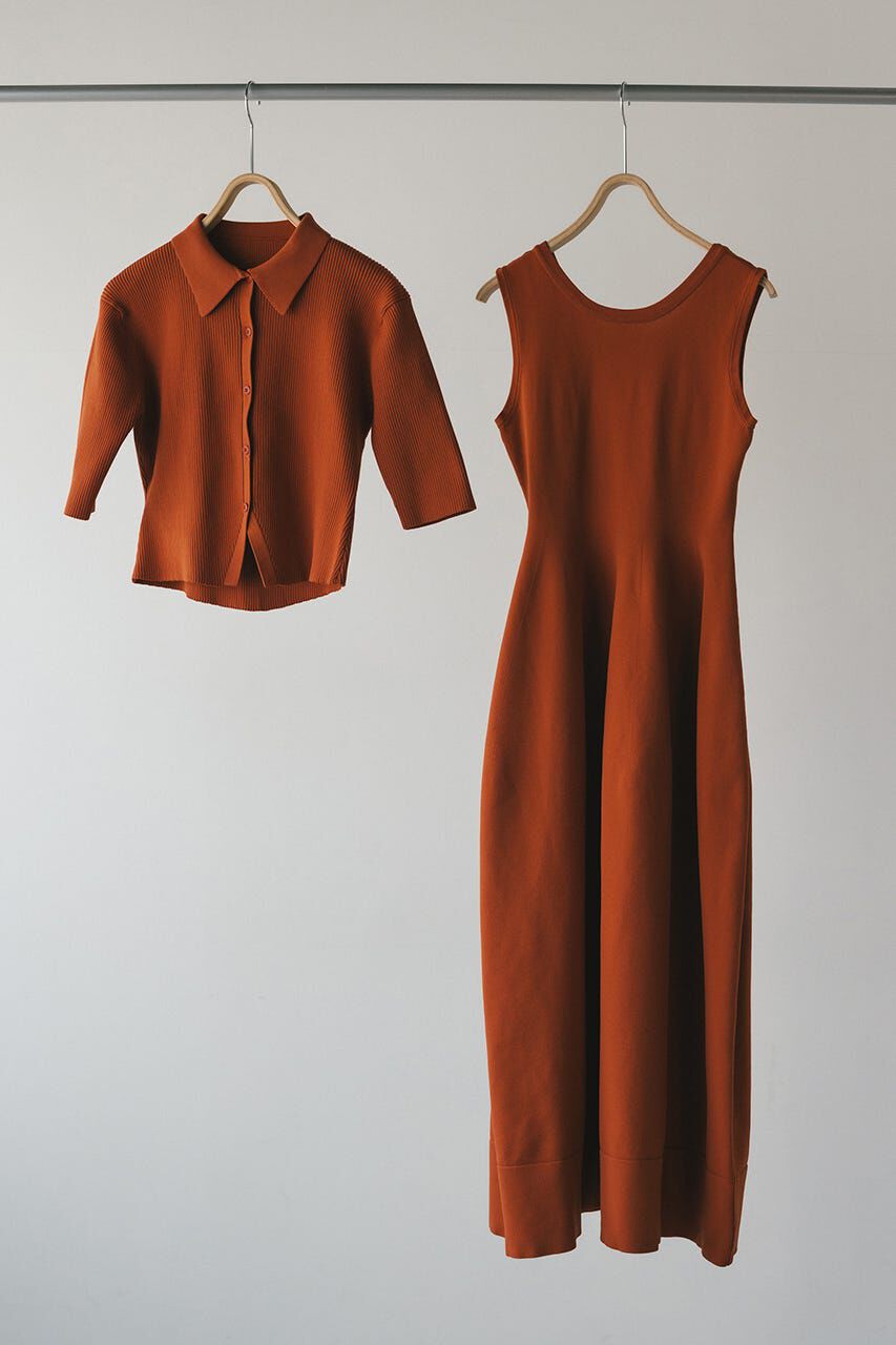 STYLEMIXER「2ピースハーフスリーブポロニットワンピース」|ワンピース|