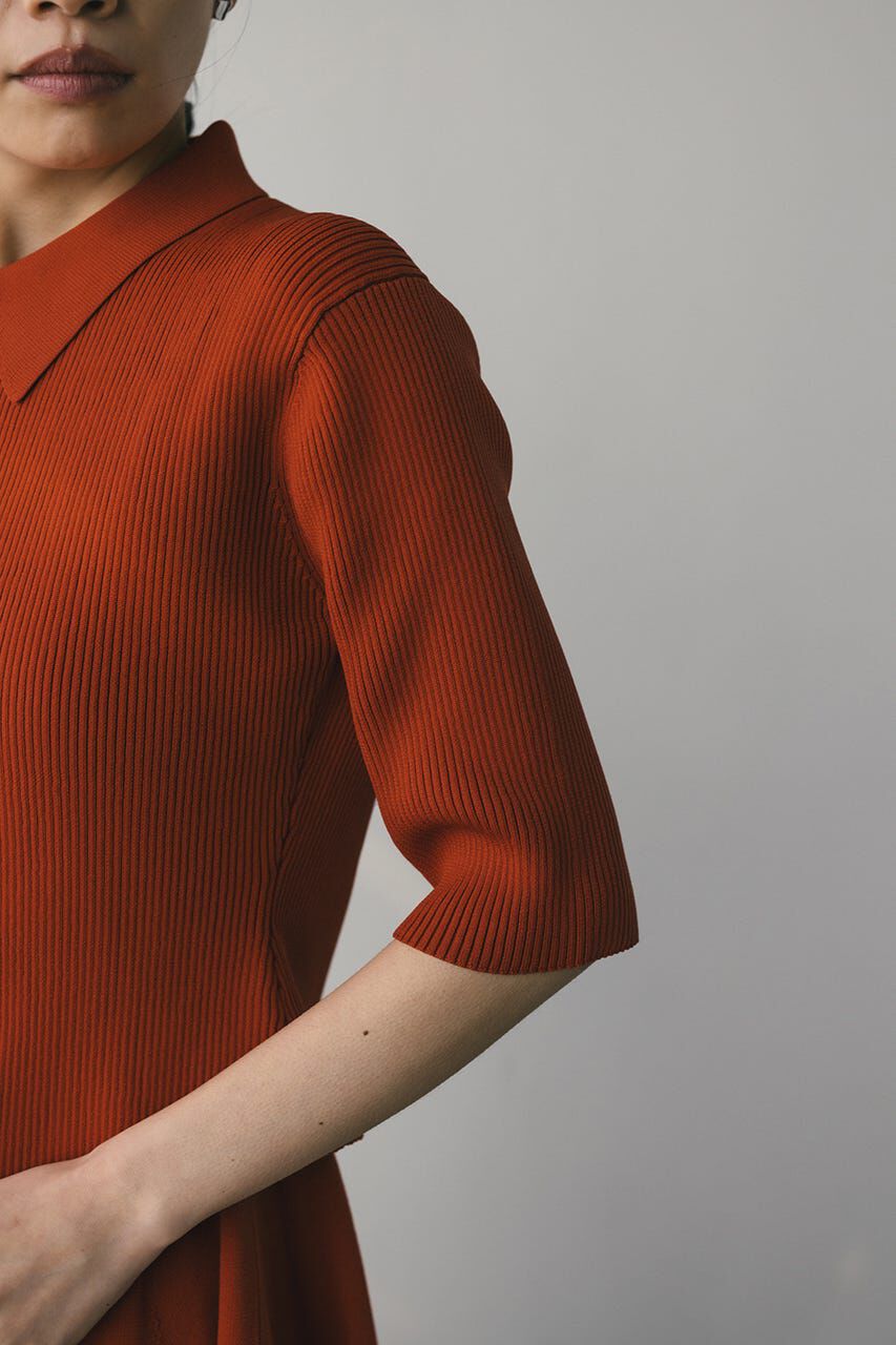 STYLEMIXER「2ピースハーフスリーブポロニットワンピース」|ワンピース|