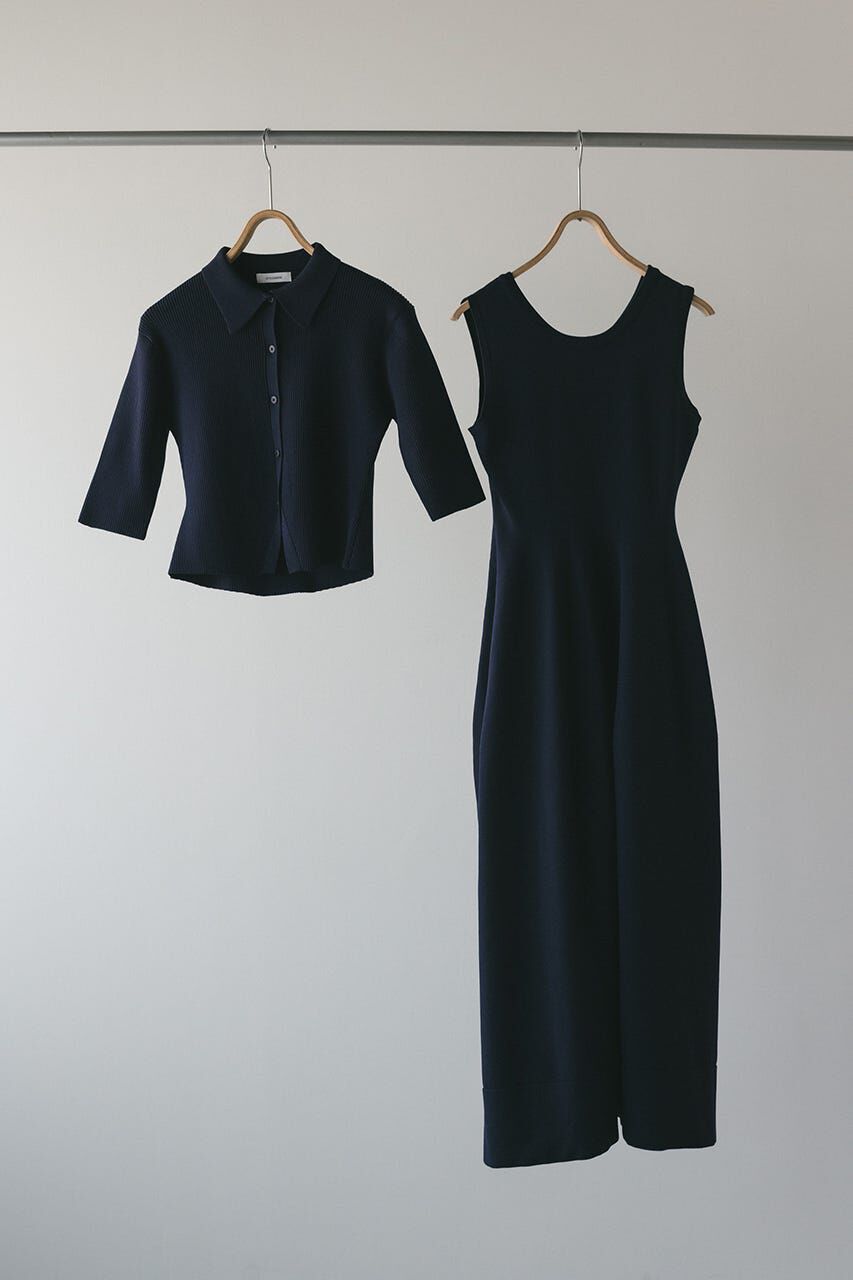 STYLEMIXER「2ピースハーフスリーブポロニットワンピース」|ワンピース|