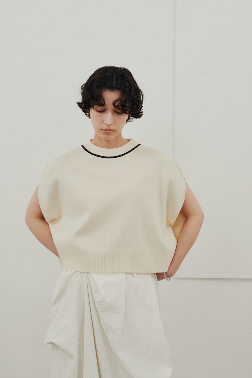 STYLEMIXER「パイピングニットトップ」|ニット・セーター|