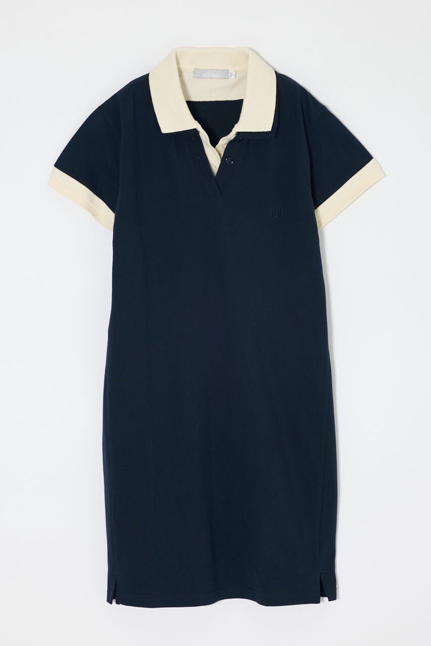 MOUSSY「CONTRAST POLO ドレス」|ワンピース|NVY