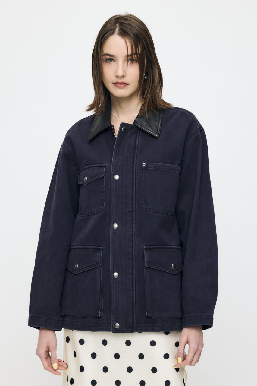 MOUSSY「COTTON CHORE ジャケット」|その他|L/BLK1