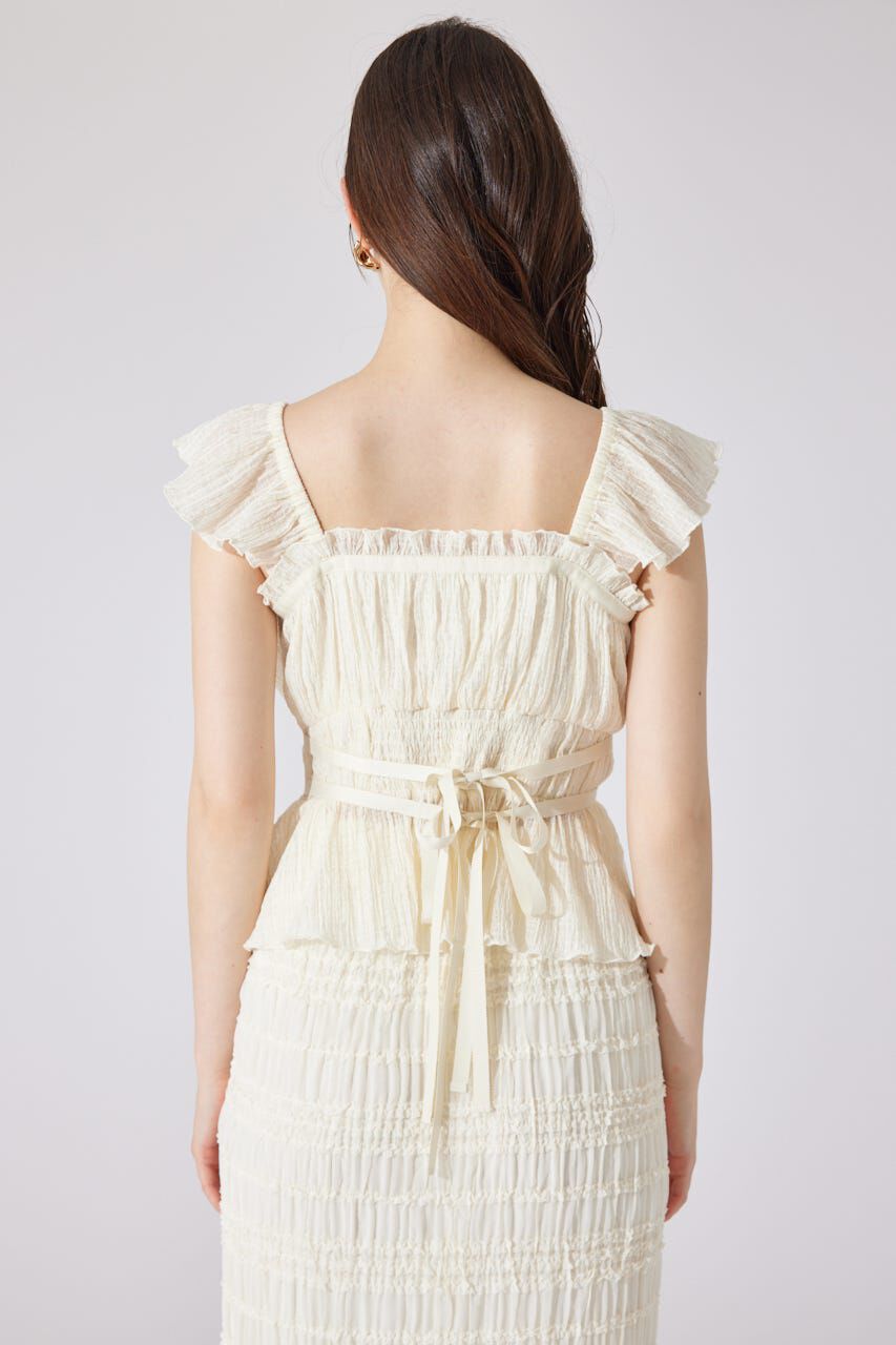 rienda「フリルギャザートップス」|シャツ・ブラウス|