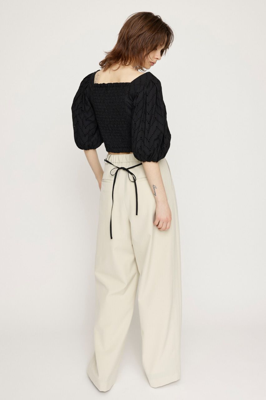 SLY「FRONT BUTTON LACE PUFF トップス」|シャツ・ブラウス|