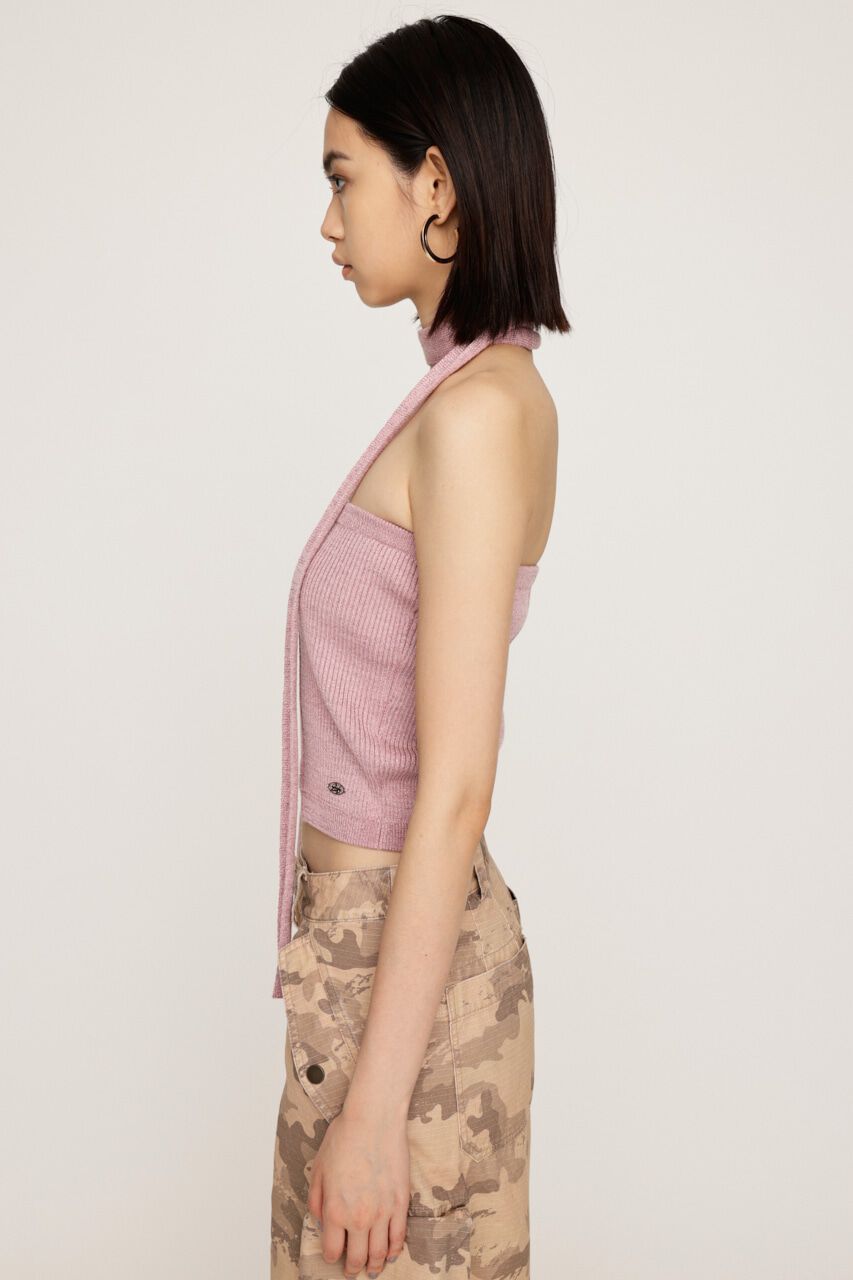 SLY「TIE SET BARE KNIT トップス」|チューブトップ|