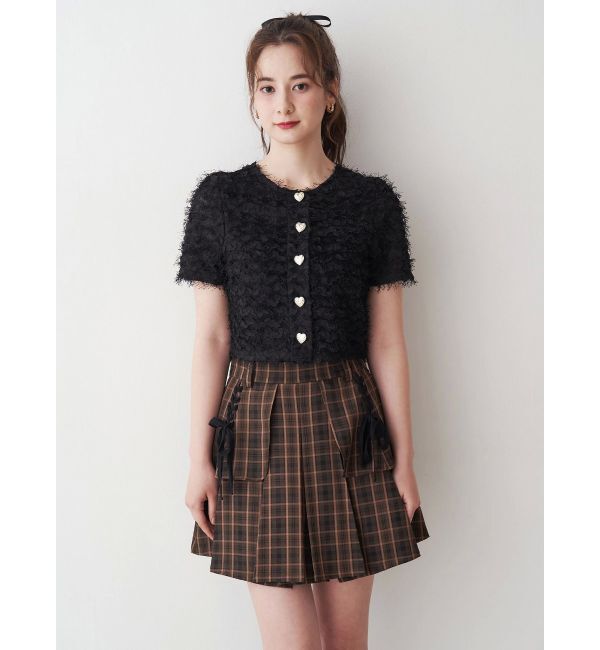 CALNAMUR「レースアップタックミニスカート」|スカート|