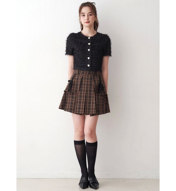 CALNAMUR「レースアップタックミニスカート」|スカート|