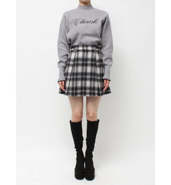 CALNAMUR「サイドデザインプリーツミニスカート」|スカート|