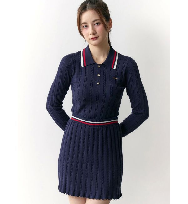 CALNAMUR「ミニケーブルラインニットスカート」|スカート|